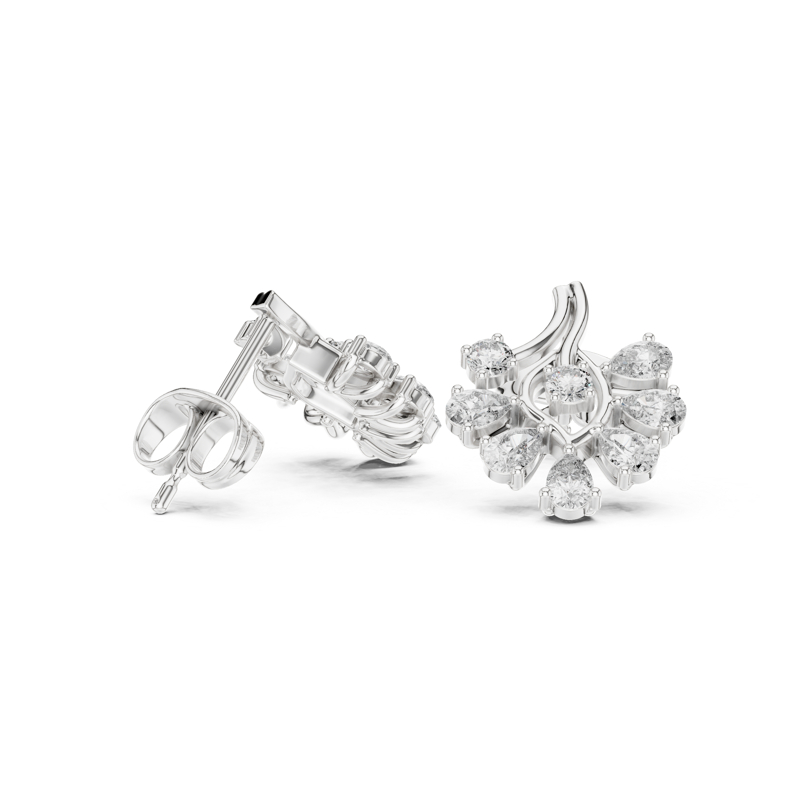 0.64ct Natural Diamond Stud Earrings – GH Color, SI Clarity