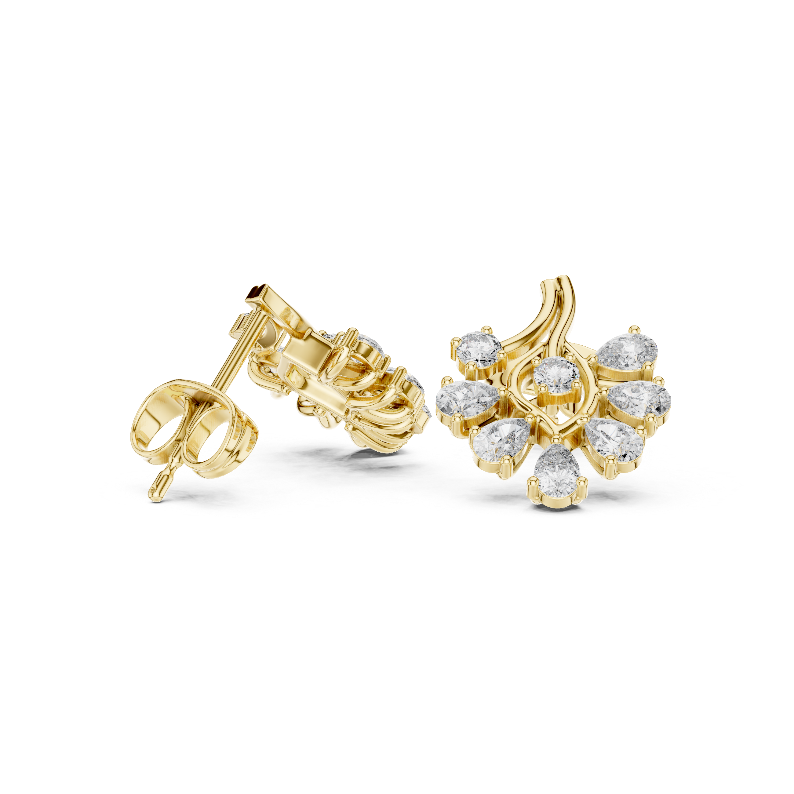 0.64ct Natural Diamond Stud Earrings – GH Color, SI Clarity