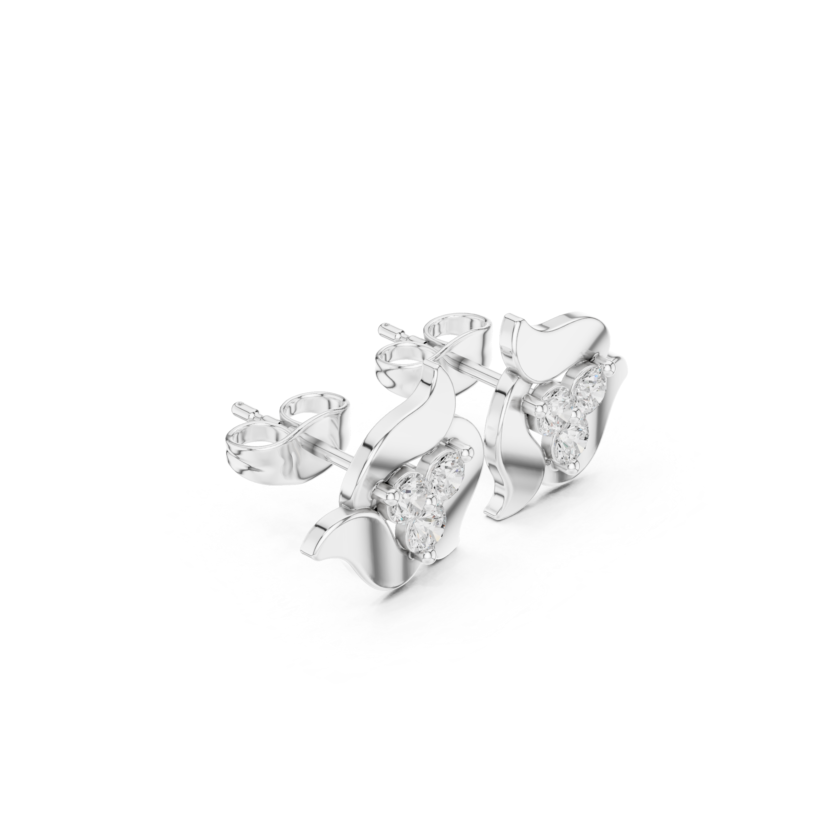 0.39ct Natural Diamond Stud Earrings – EF Color, VS Clarity