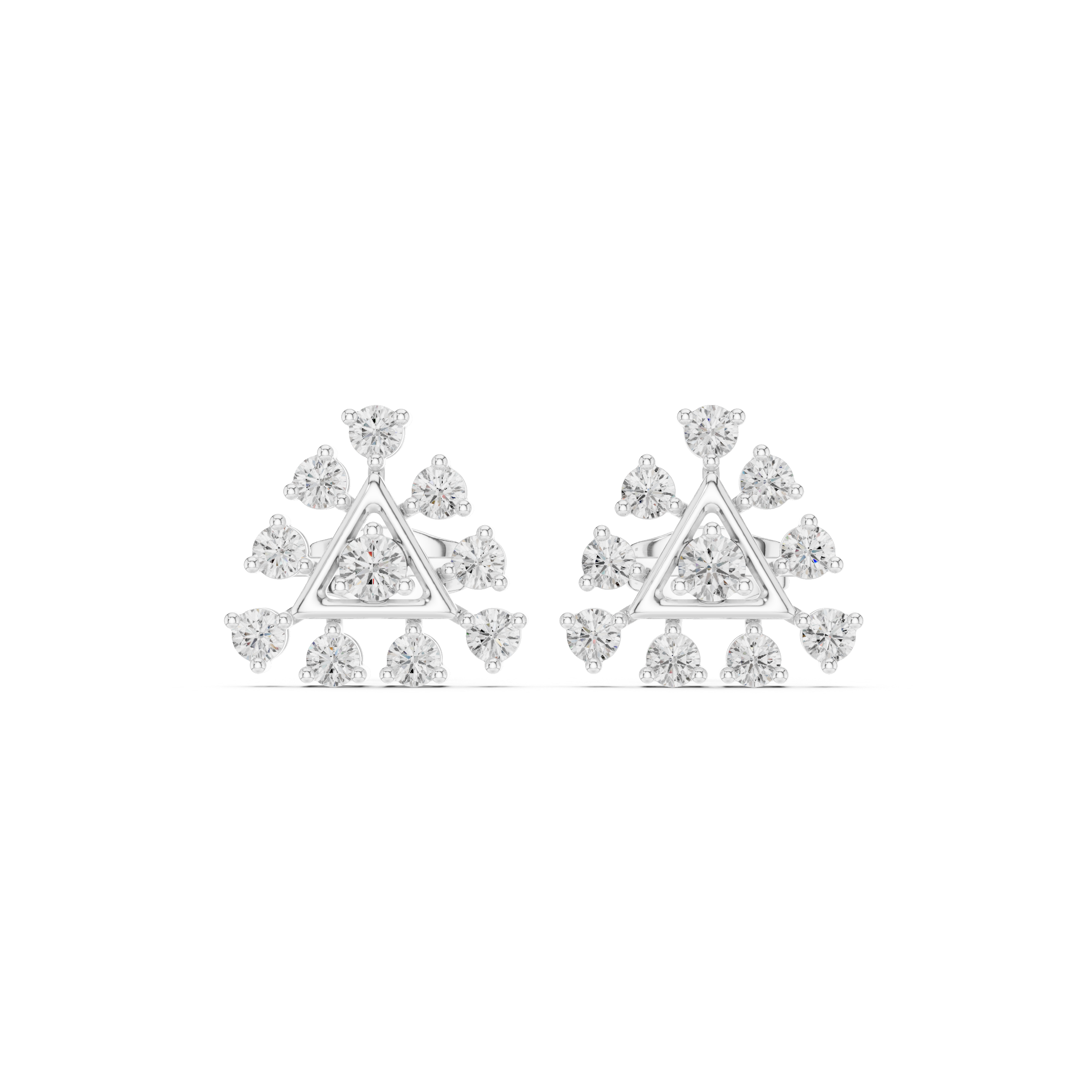 0.76ct Natural Diamond Cluster Earrings – GH Color, VS Clarity