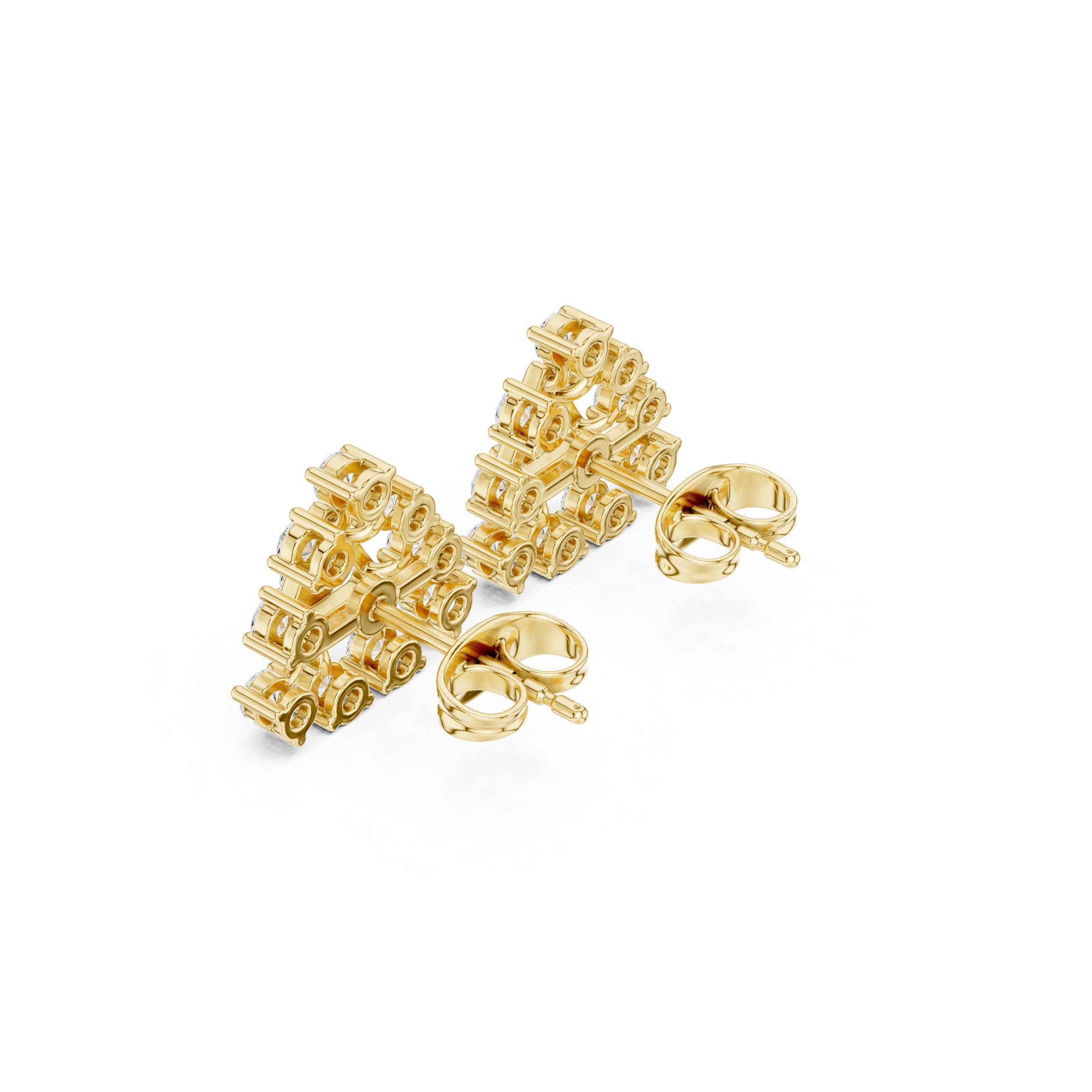 0.76ct Natural Diamond Cluster Earrings – GH Color, VS Clarity