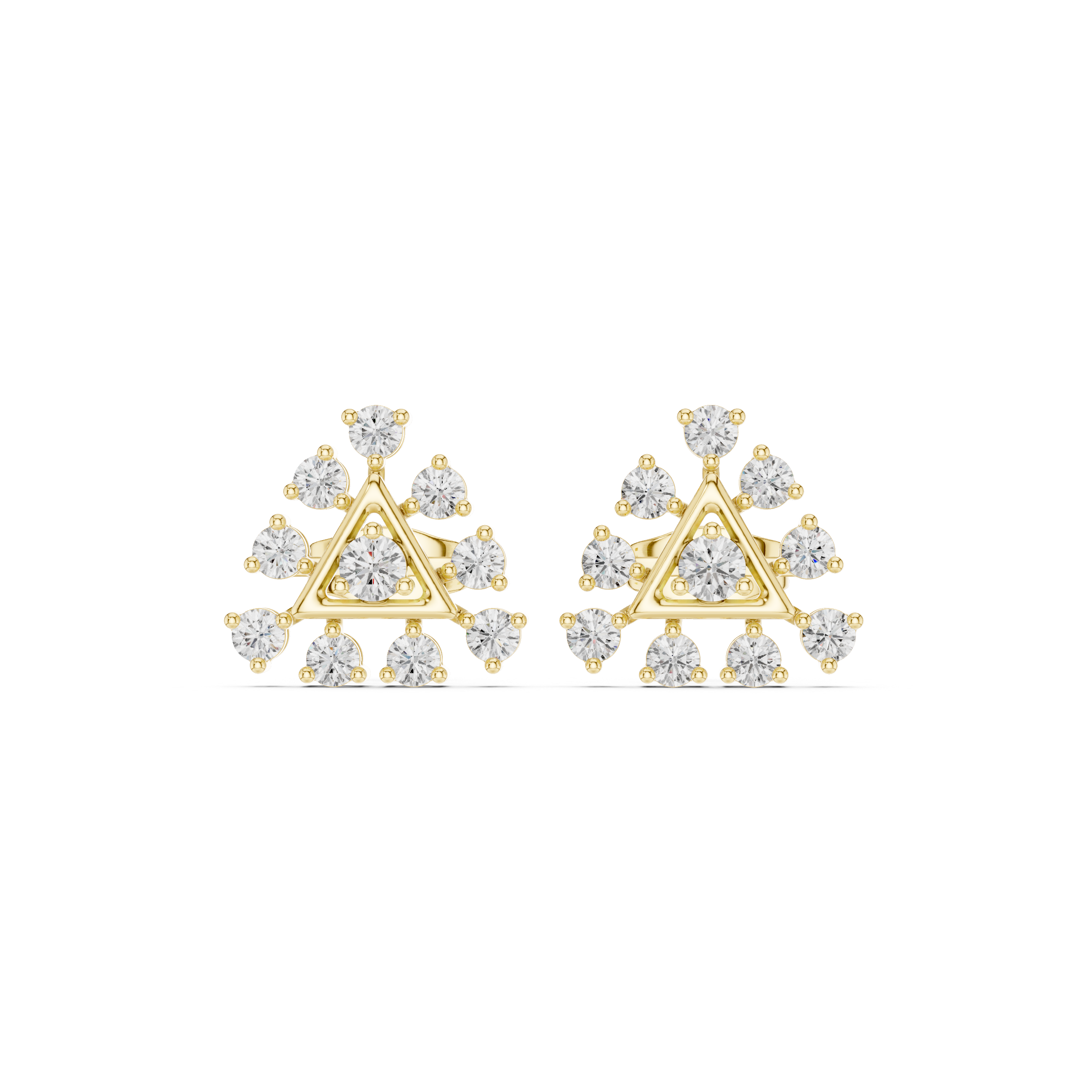 0.76ct Natural Diamond Cluster Earrings – GH Color, VS Clarity