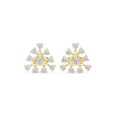 0.76ct Natural Diamond Cluster Earrings – GH Color, VS Clarity