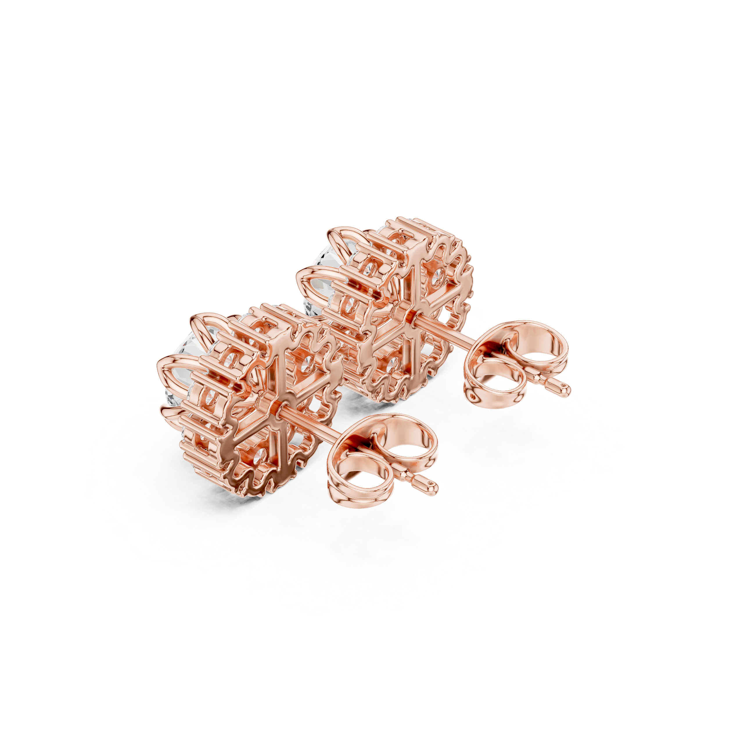 2.54ct Natural Diamond Stud Earrings – H Color, VS2 Clarity