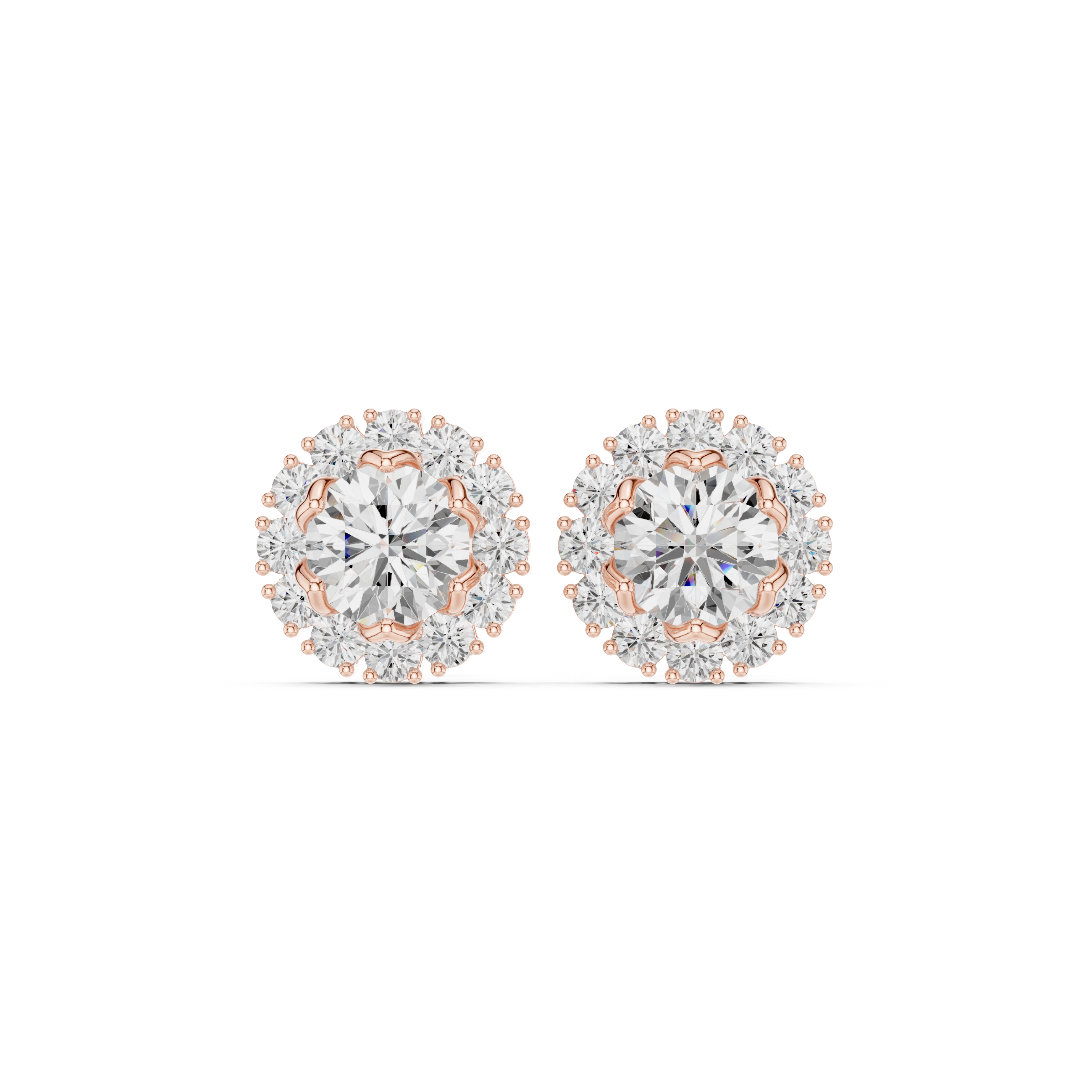2.54ct Natural Diamond Stud Earrings – H Color, VS2 Clarity