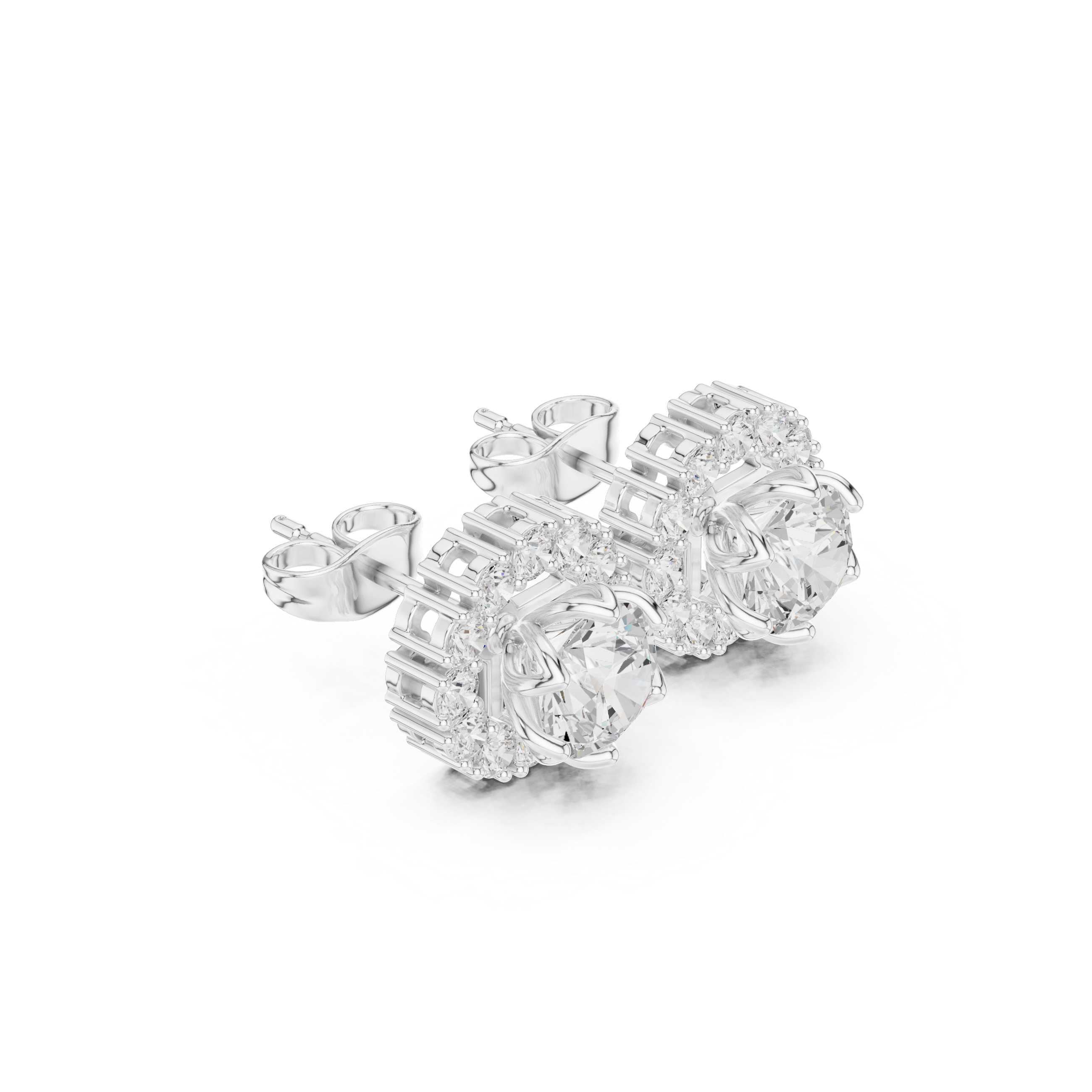 2.54ct Natural Diamond Stud Earrings – H Color, VS2 Clarity