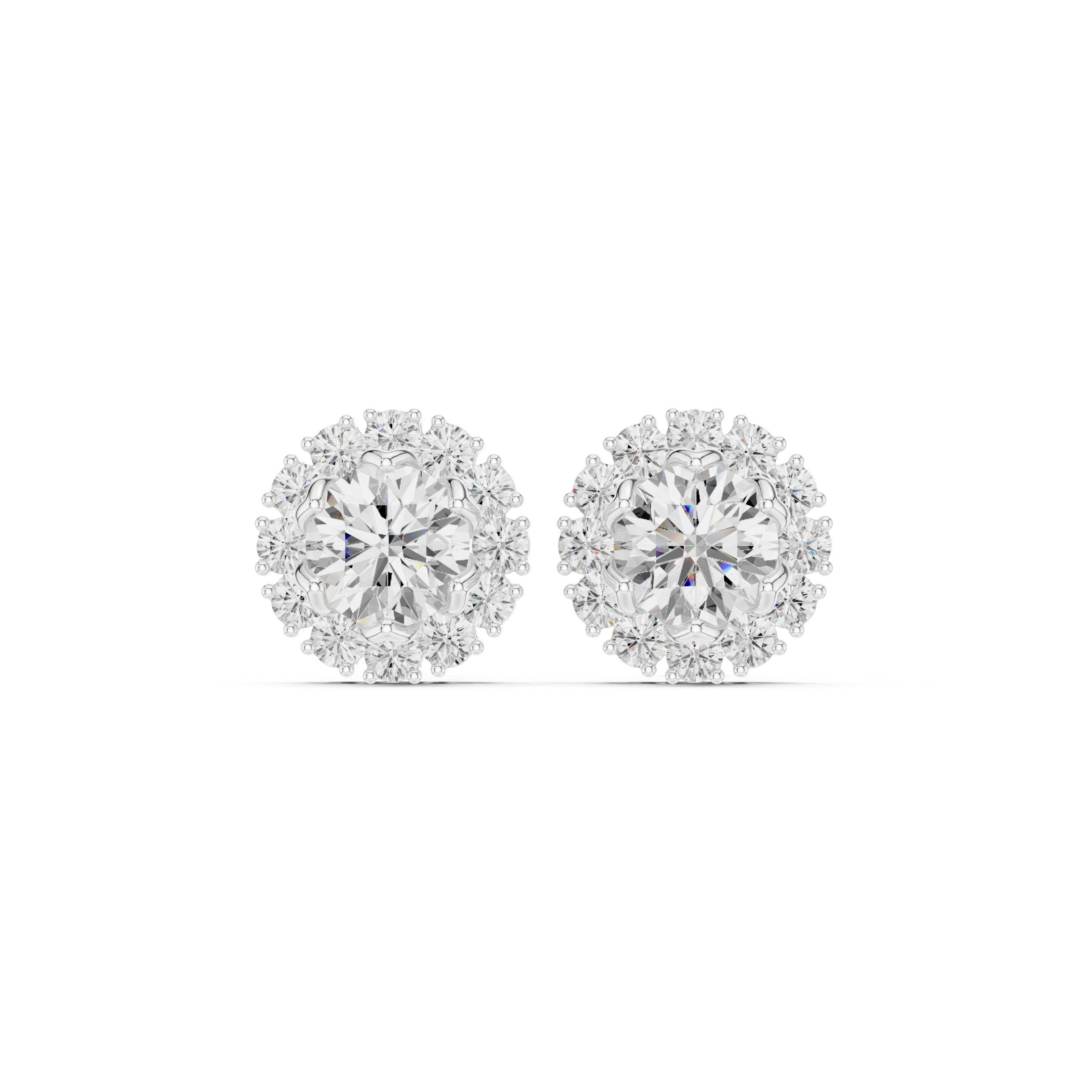 2.54ct Natural Diamond Stud Earrings – H Color, VS2 Clarity