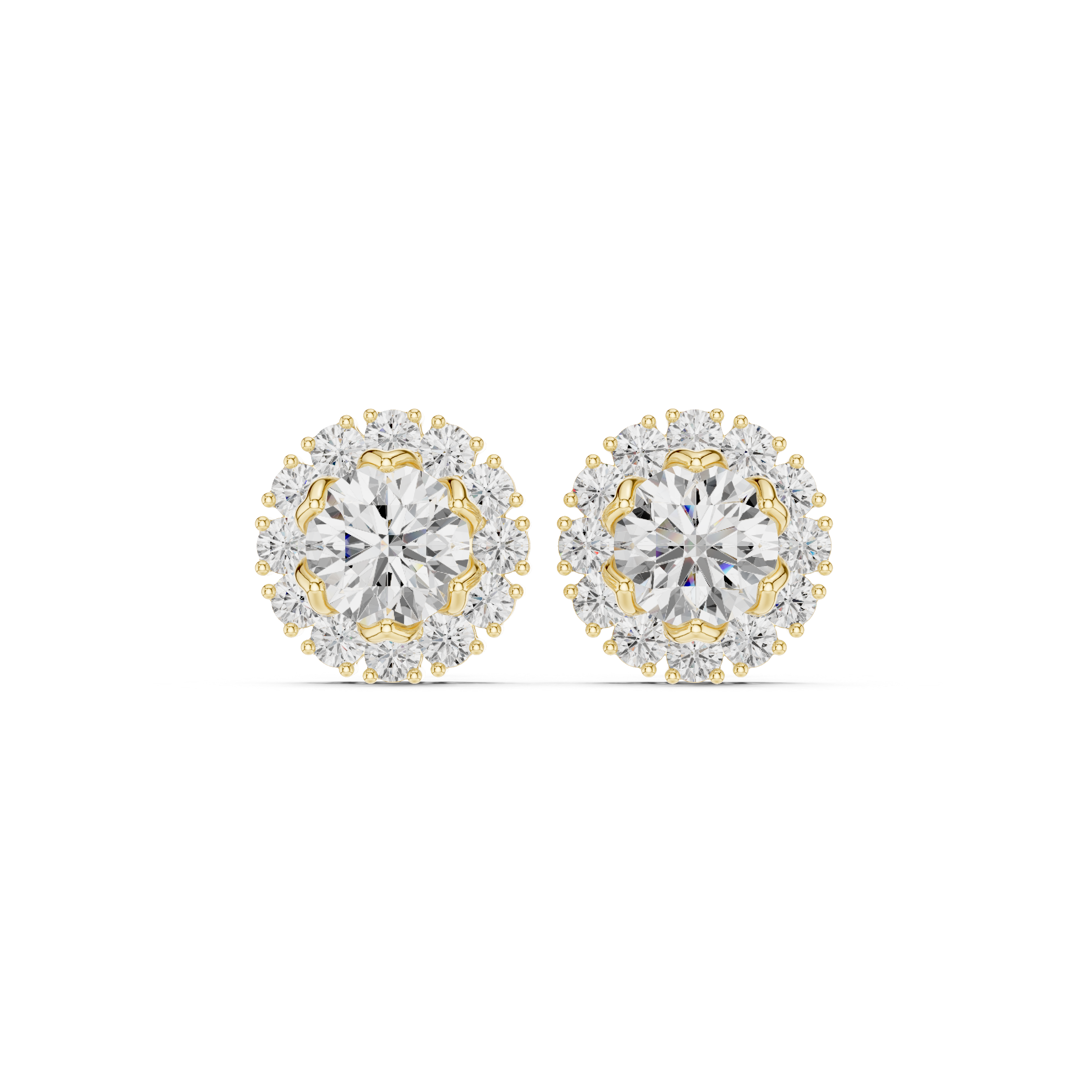 2.54ct Natural Diamond Stud Earrings – H Color, VS2 Clarity
