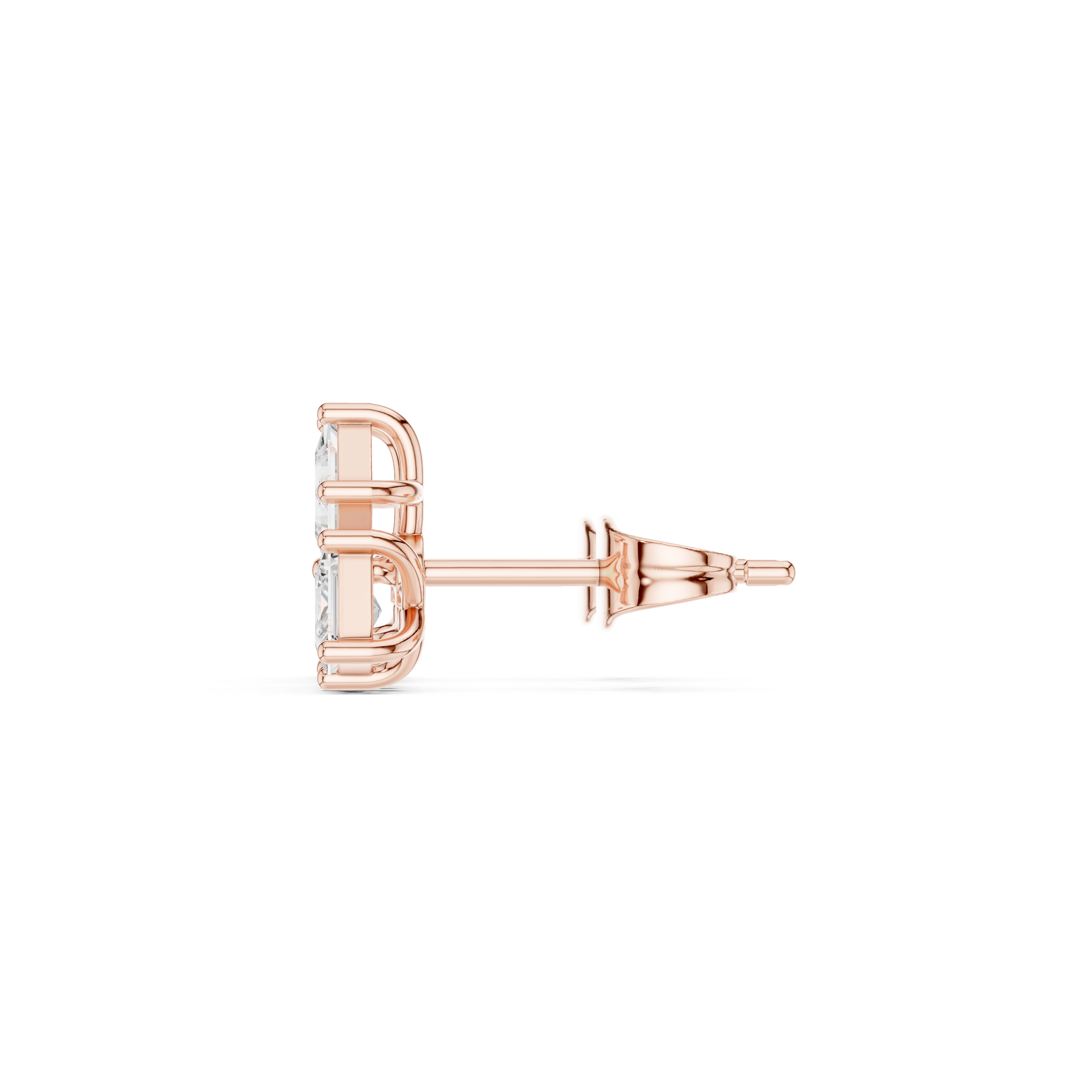 0.82ct Natural Diamond Cluster Studs – GH Color, VS Clarity, Princess Cut