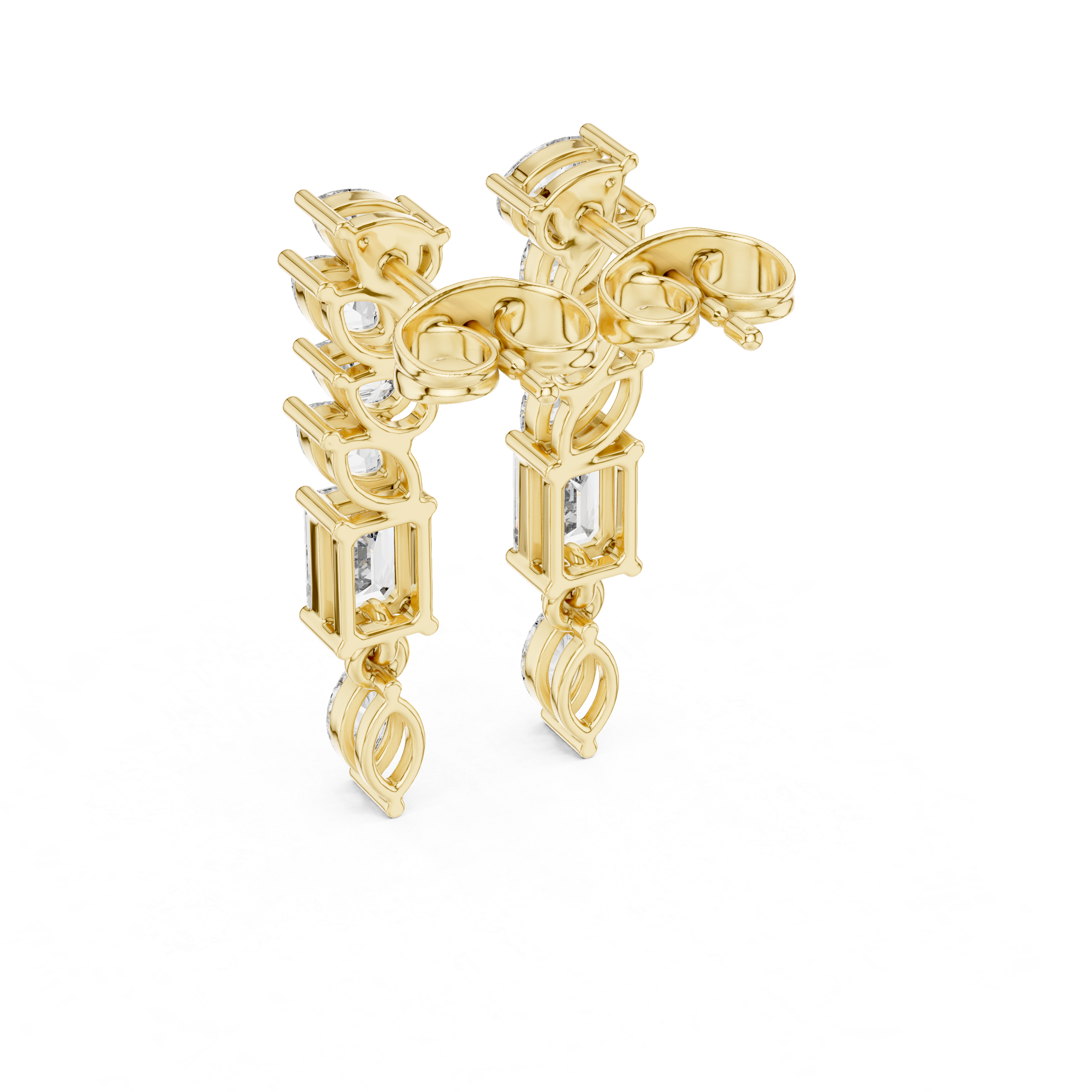1.6ct J/VS2 Natural Diamond Multi-Shape Drop Earrings – Elegant Brilliance