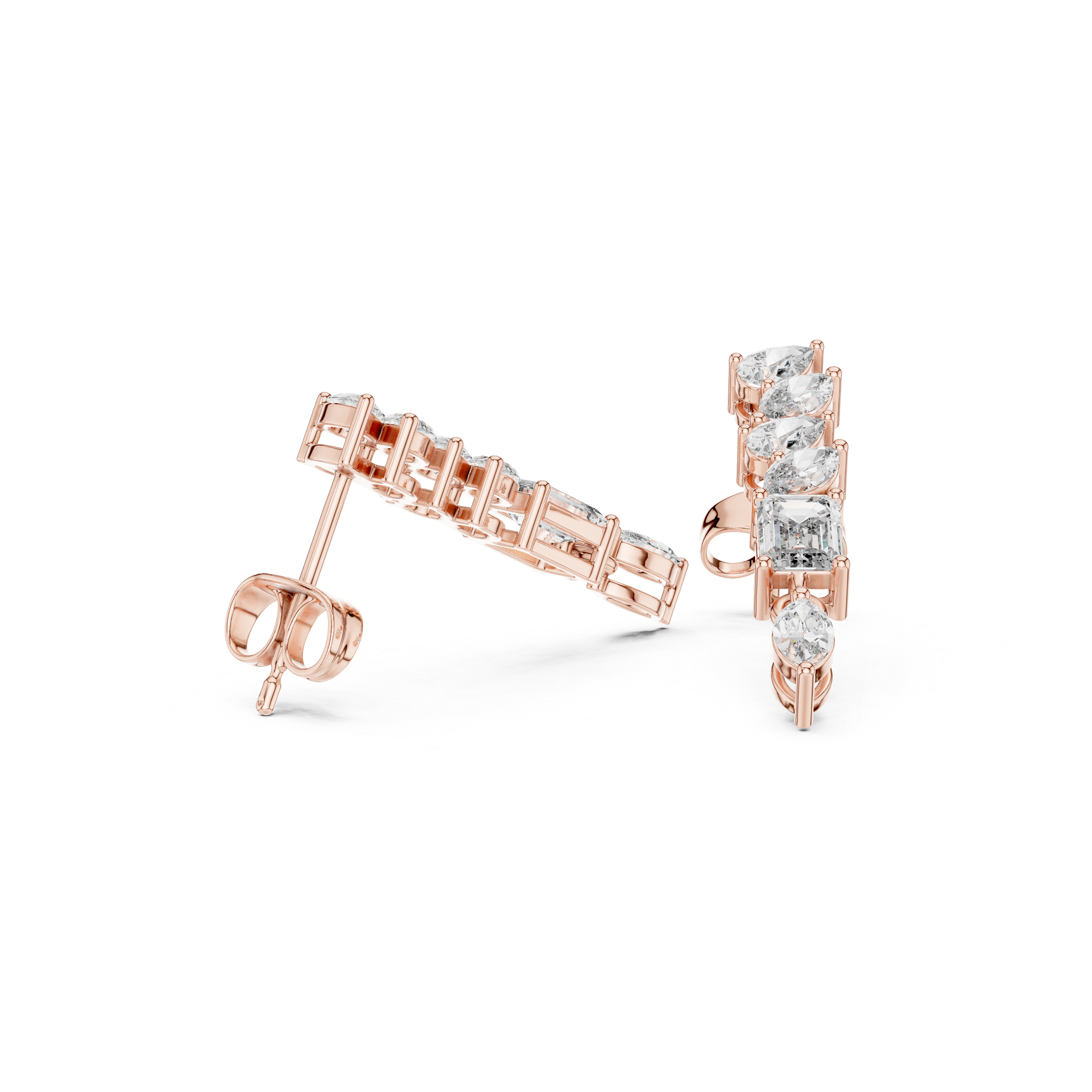1.6ct J/VS2 Natural Diamond Multi-Shape Drop Earrings – Elegant Brilliance