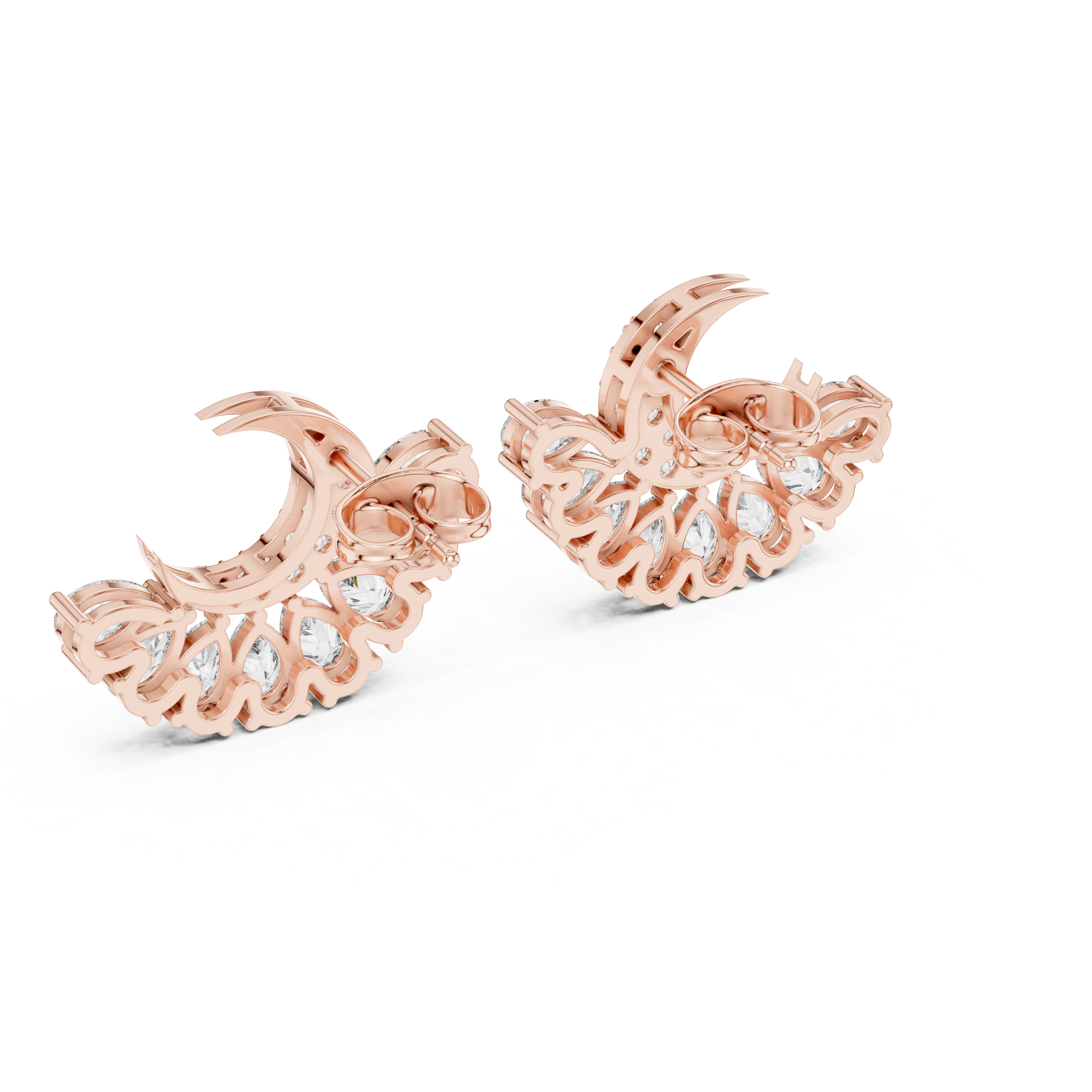 2.644ct EF/VS Round & Pear Natural Diamond Jacket Earrings – Ultimate Brilliance