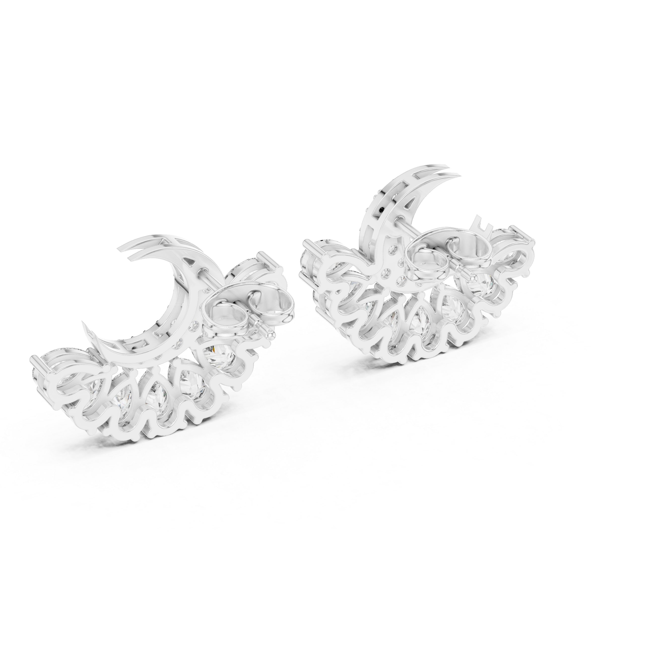 2.644ct EF/VS Round & Pear Natural Diamond Jacket Earrings – Ultimate Brilliance