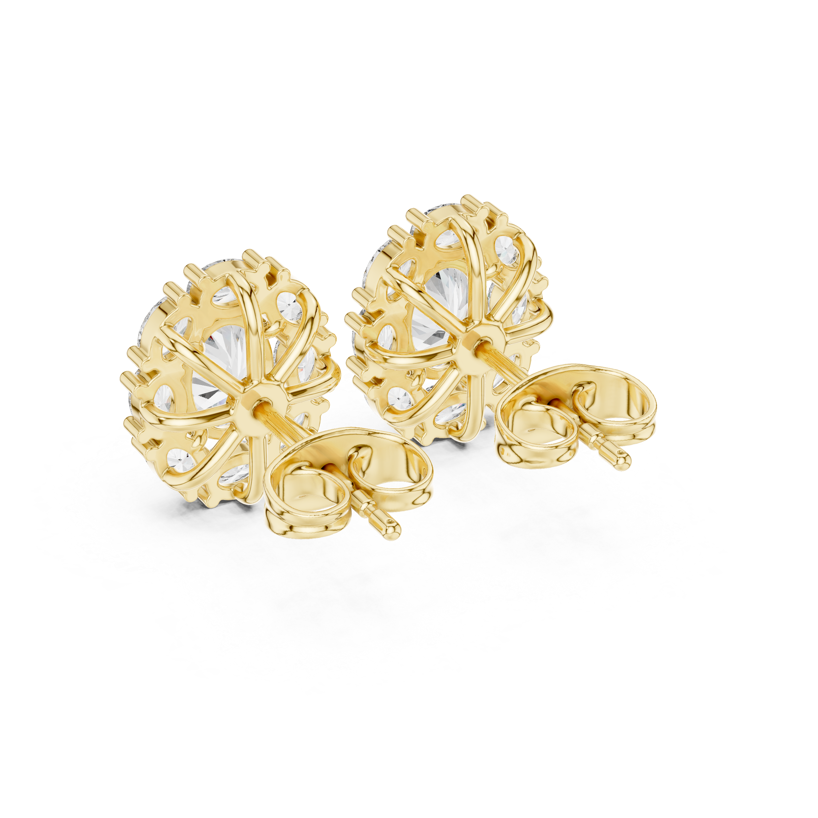 Oval Cut 2.26ct Natural Diamond Stud Earrings – J Color, SI2 Quality