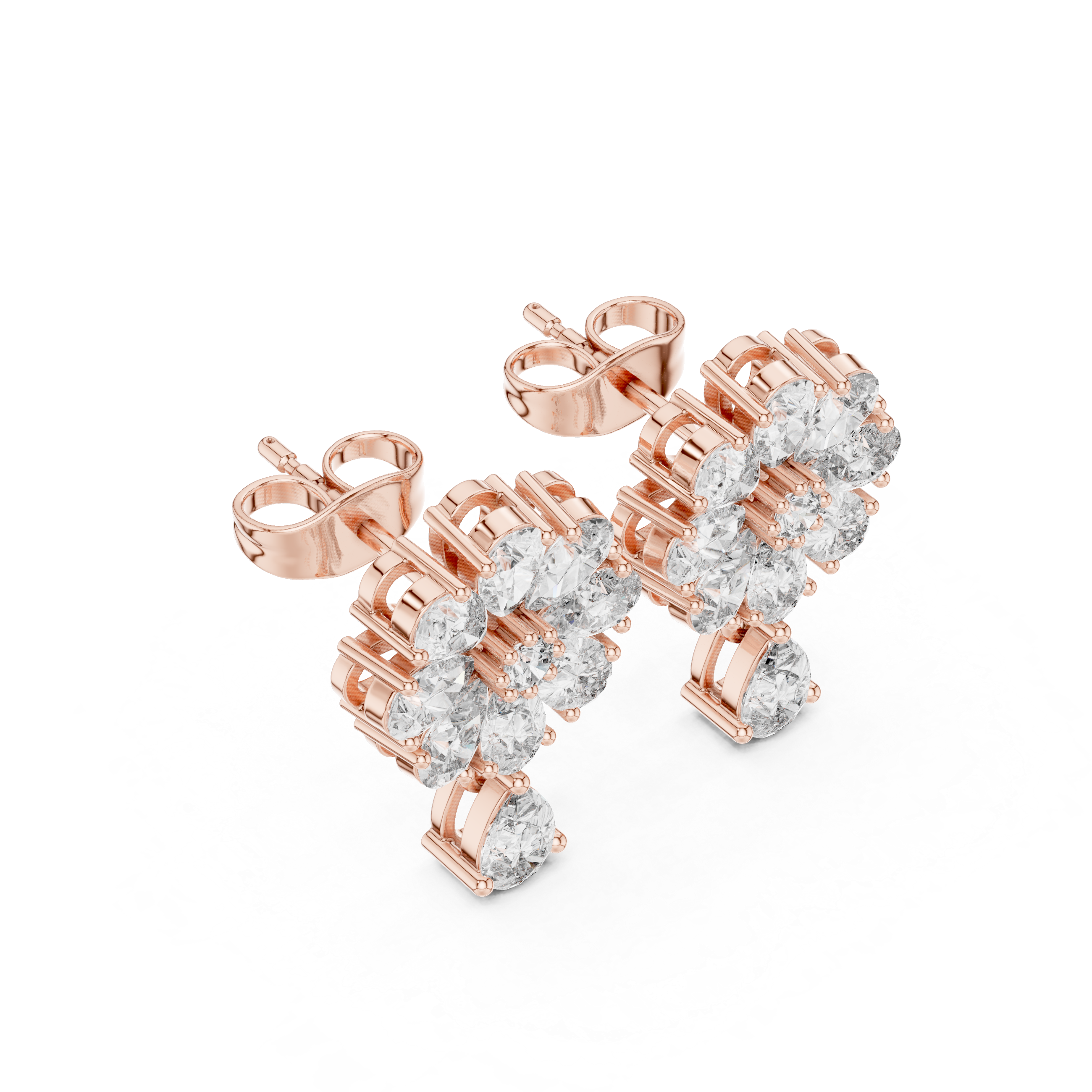 Elegant 1.73ct EF/VS Natural Diamond Drops – Round & Pear Cut