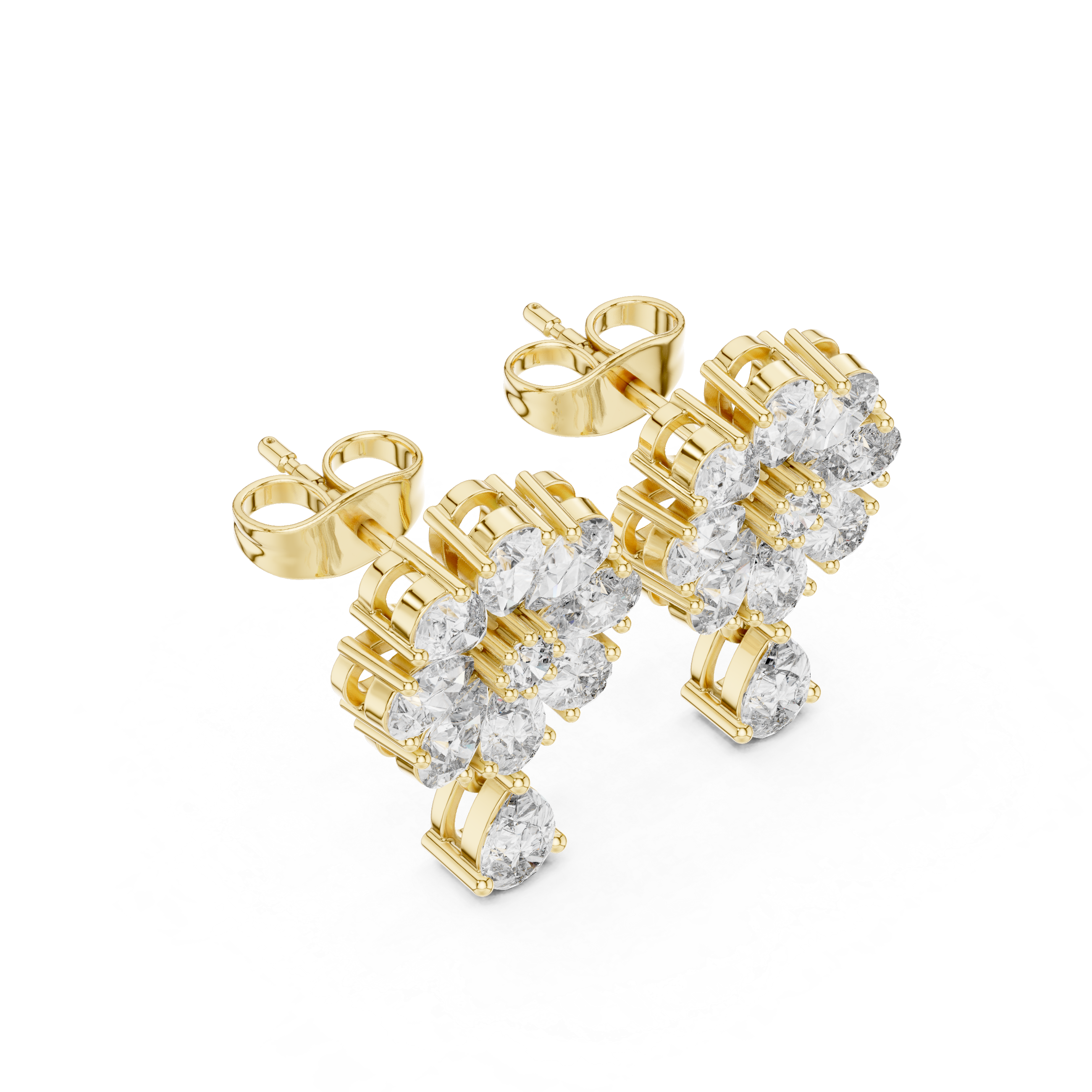 Elegant 1.73ct EF/VS Natural Diamond Drops – Round & Pear Cut