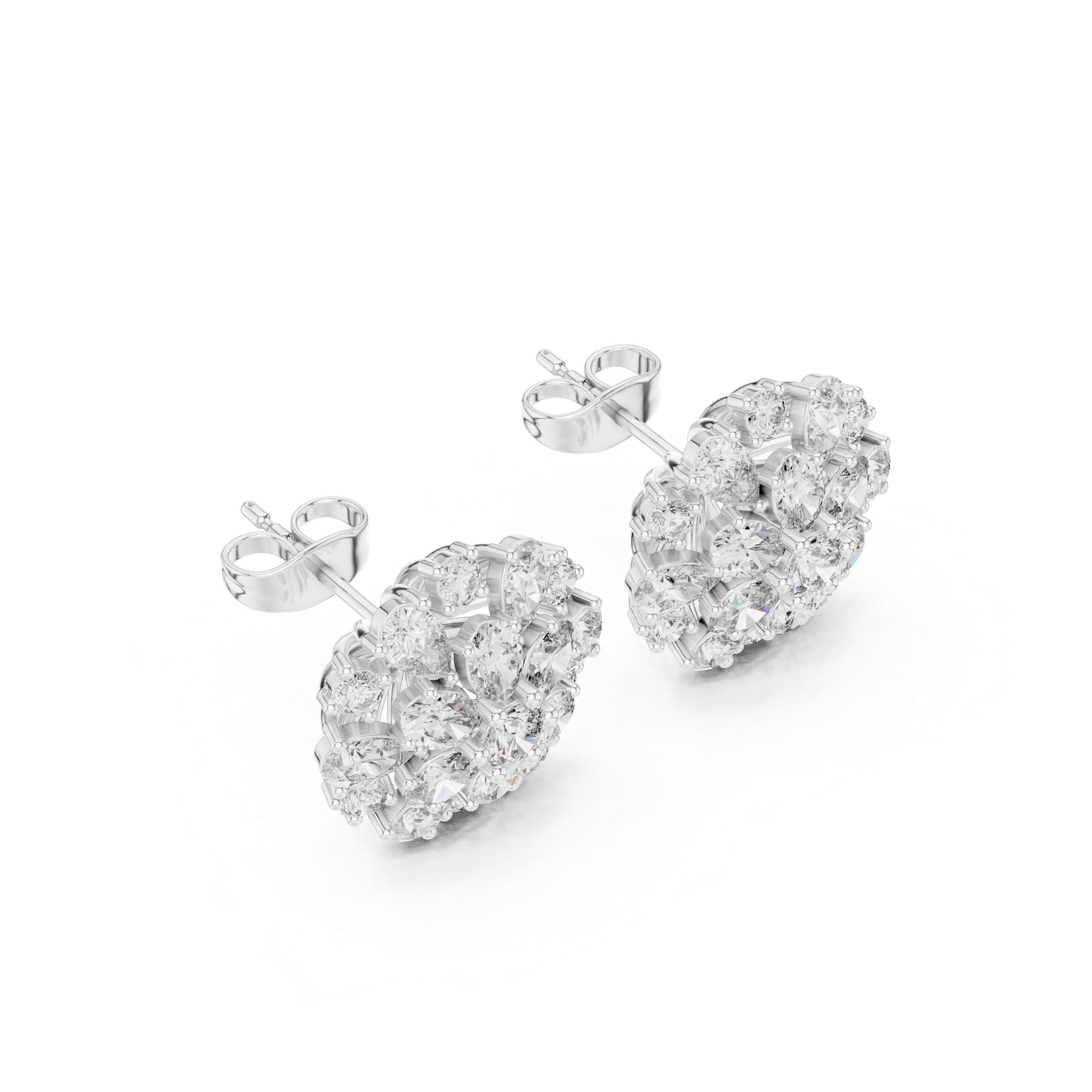 2.65 Carat Natural Diamond Multi-Shape Stud Earrings – IJ Color, VS Clarity