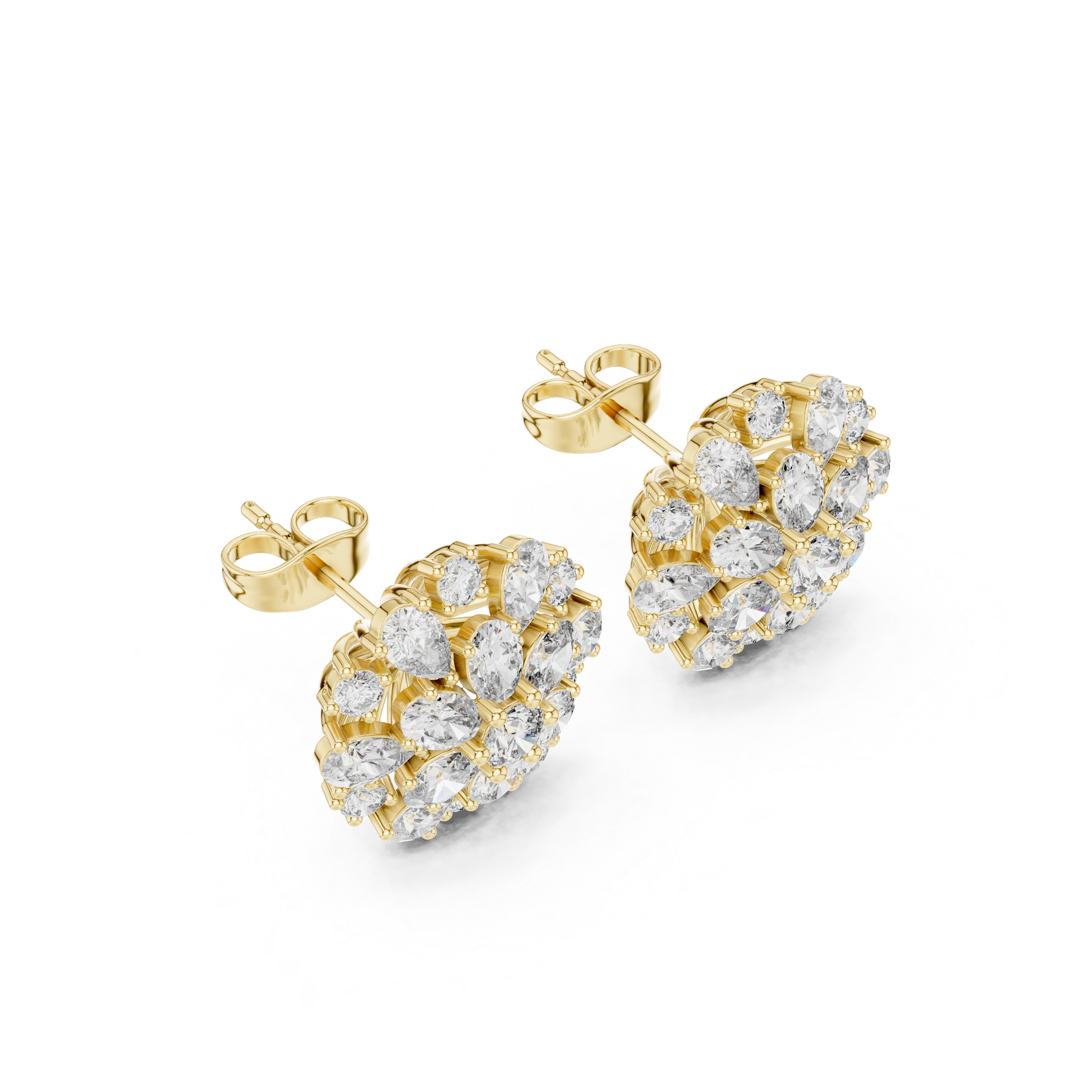 2.65 Carat Natural Diamond Multi-Shape Stud Earrings – IJ Color, VS Clarity