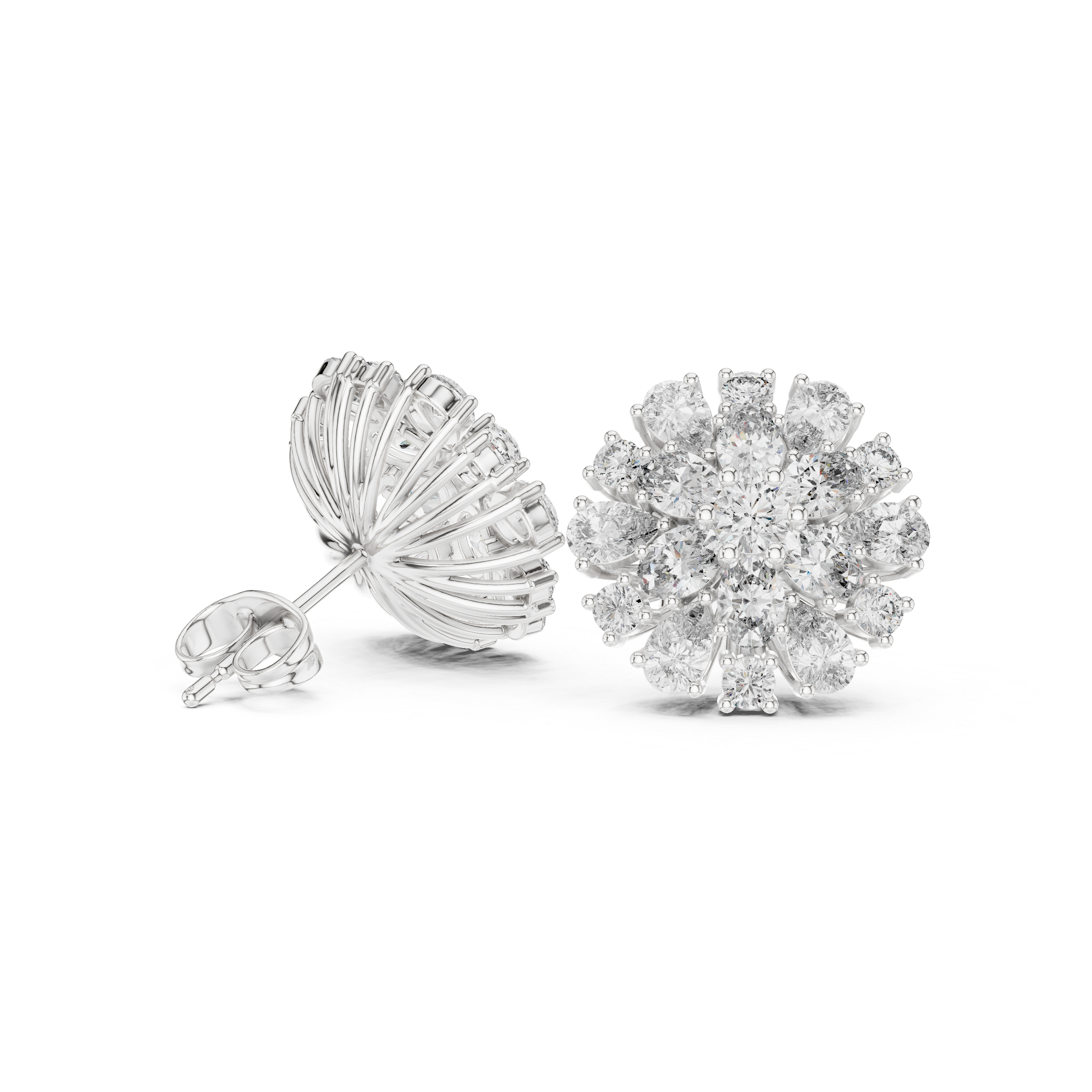 2.65 Carat Natural Diamond Multi-Shape Stud Earrings – IJ Color, VS Clarity