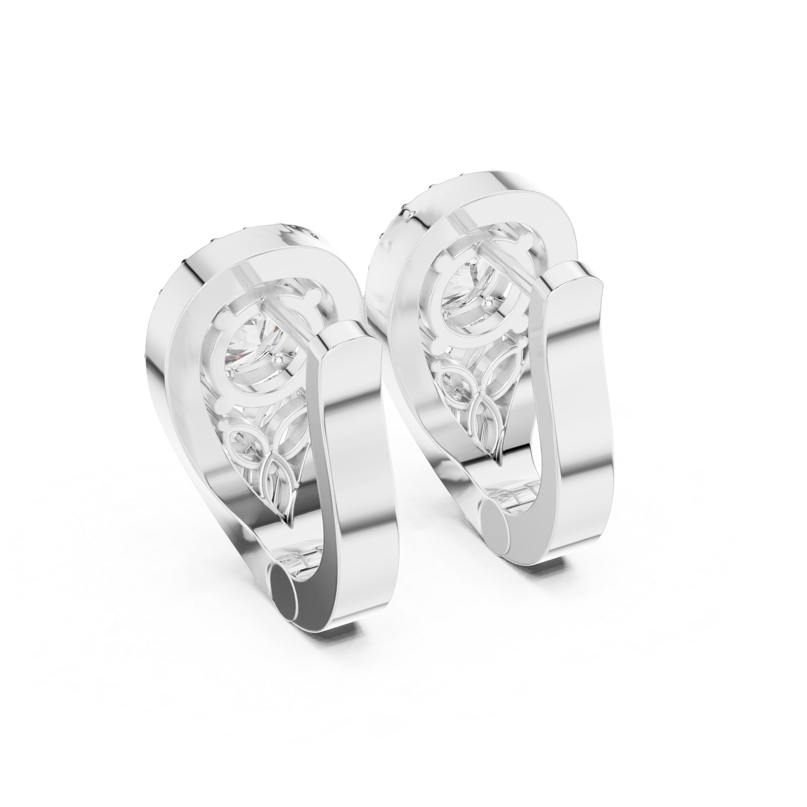 Marquise & Round Shape 1.476ct Natural Diamond Drop Earrings – I Color, SI1 Clarity