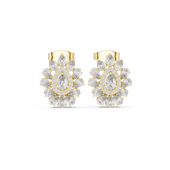 1.3ct IJ/VS Natural Diamond Stud Earrings – Pear & Round Shape Brilliance