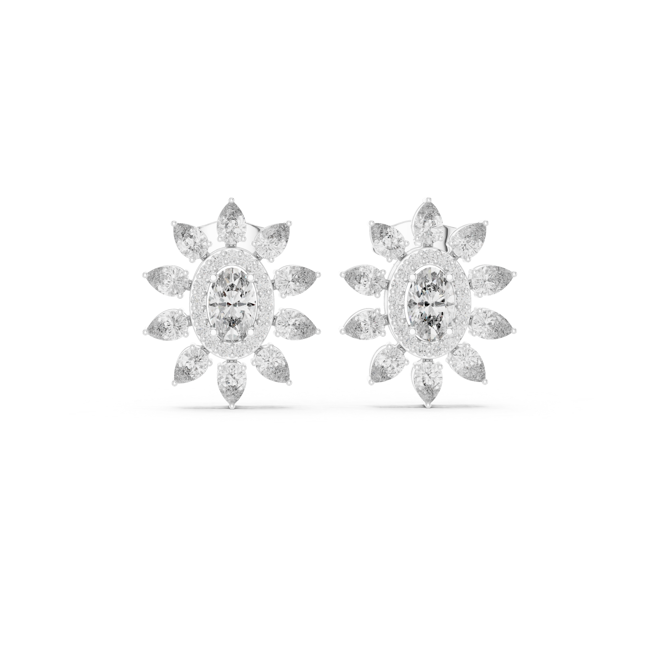1.5 Carat Natural Diamond Multi-Shape Stud Earrings – H Color, VS1 Clarity