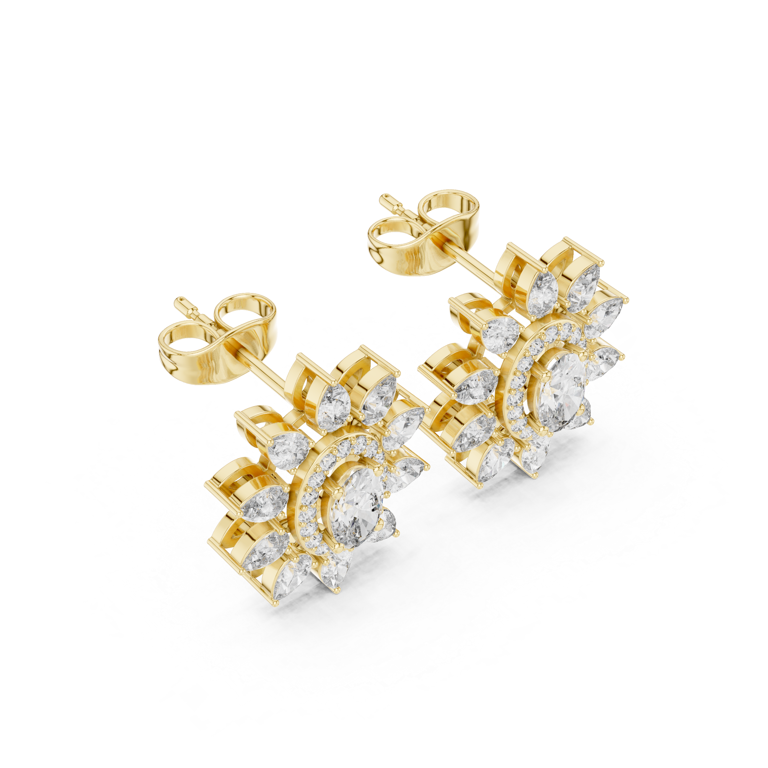 1.5 Carat Natural Diamond Multi-Shape Stud Earrings – H Color, VS1 Clarity