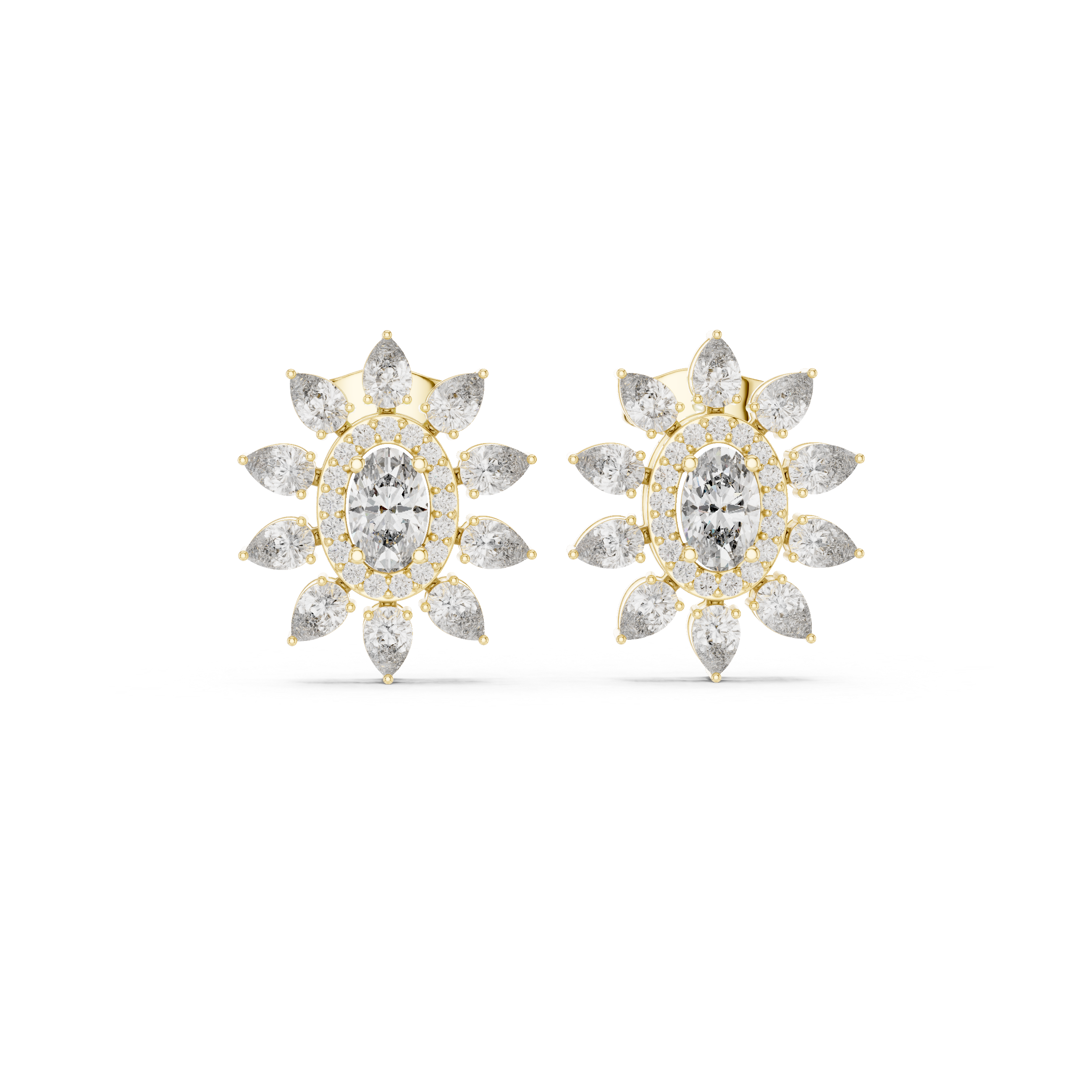 1.5 Carat Natural Diamond Multi-Shape Stud Earrings – H Color, VS1 Clarity