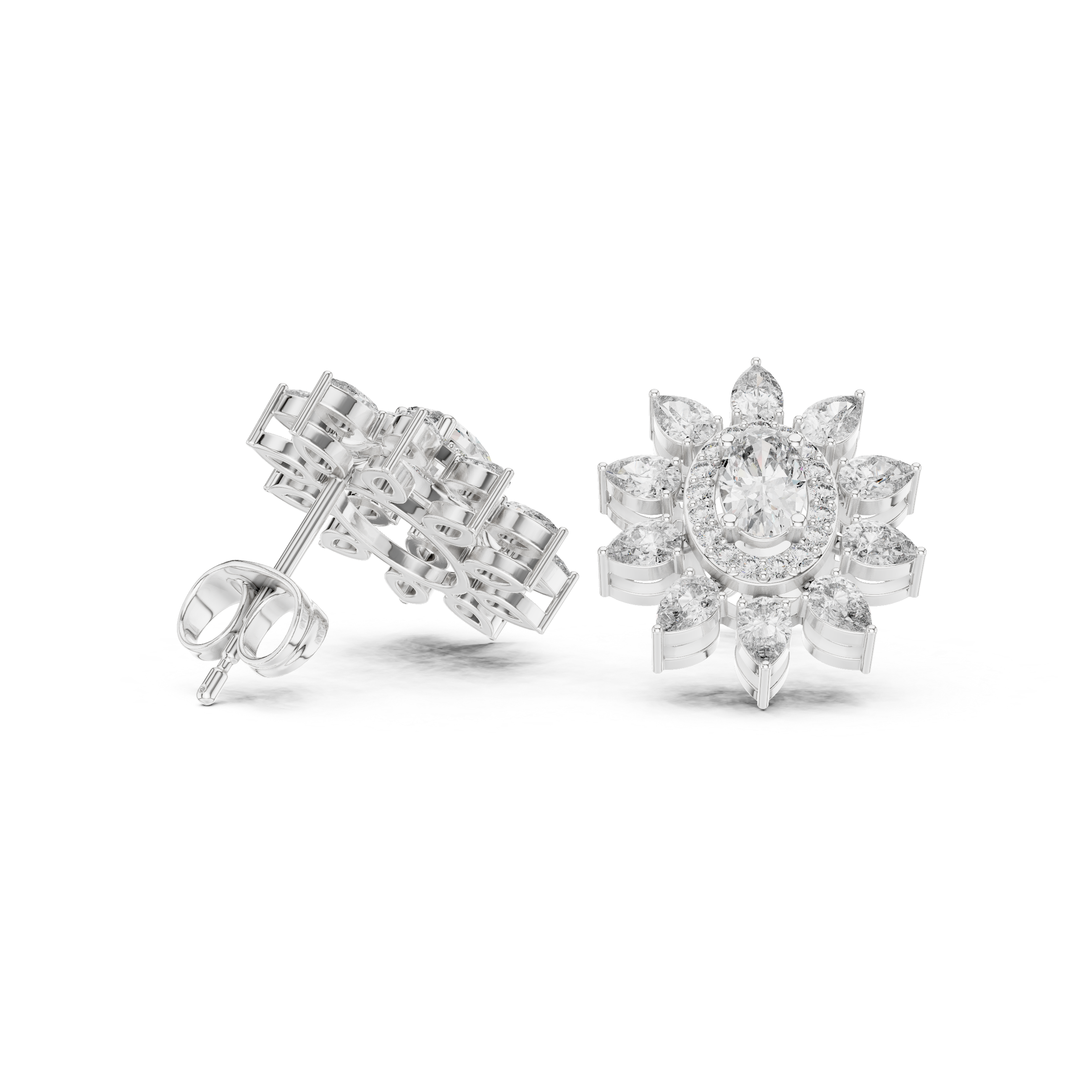 1.5 Carat Natural Diamond Multi-Shape Stud Earrings – H Color, VS1 Clarity