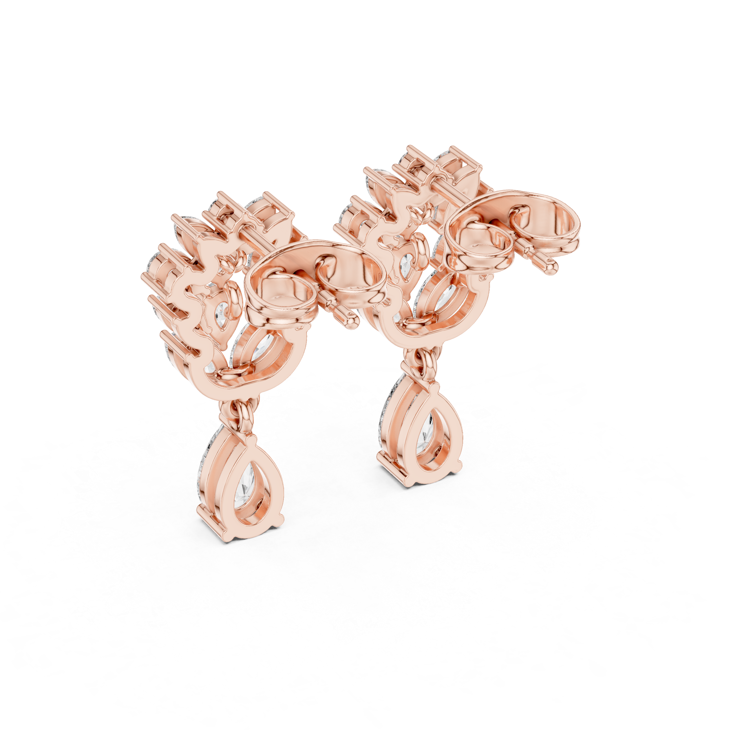 Elegant 1.88ct H/VS2 Natural Diamond Drop Earrings – Multi-Shape Design