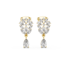 Elegant 1.88ct H/VS2 Natural Diamond Drop Earrings – Multi-Shape Design