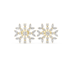 1.15ct Natural Diamond Stud Earrings – Dual Cut Marquise & Round GH/VS
