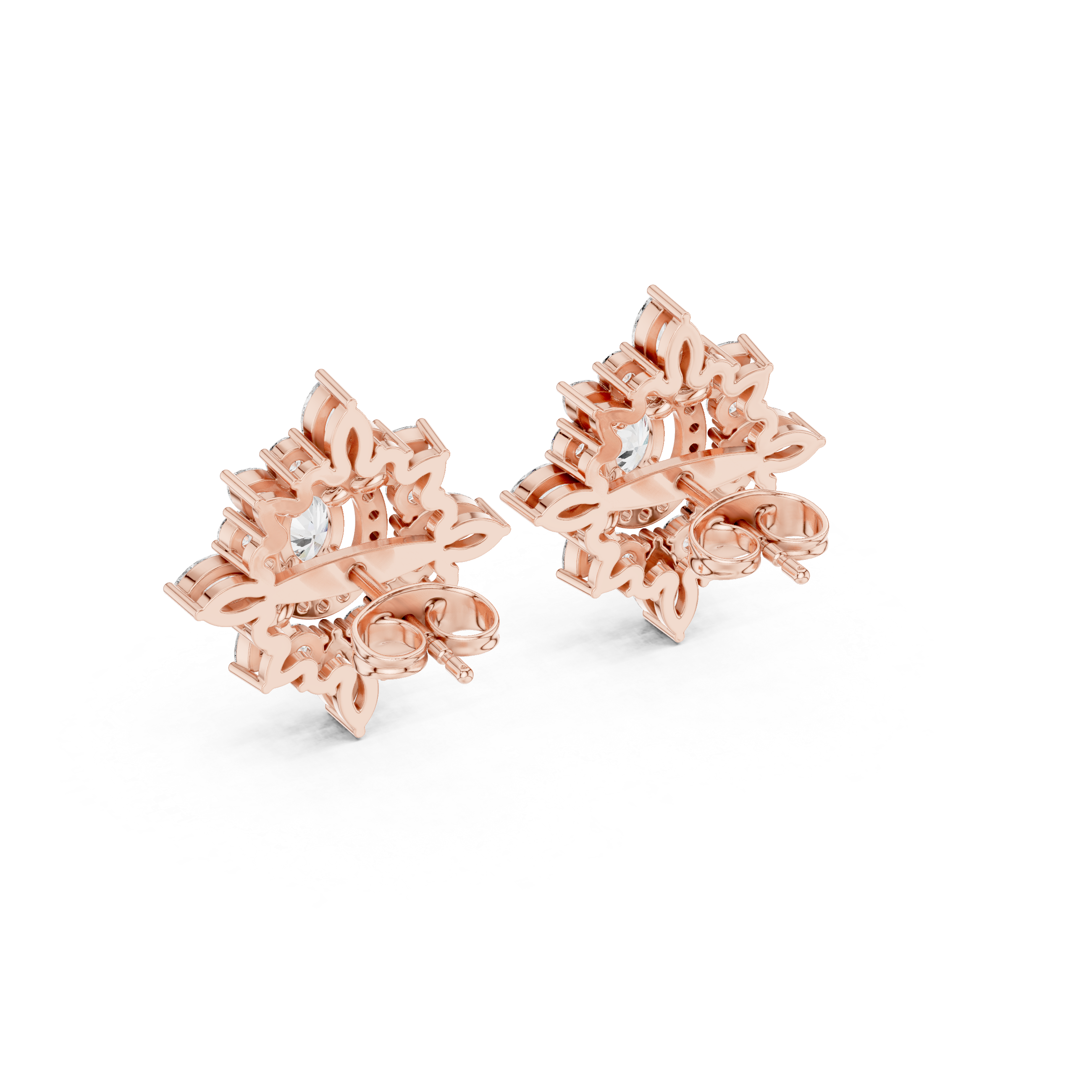 1.94ct Natural Diamond Stud Earrings – Multi-Shape Design, J/VS1 Quality