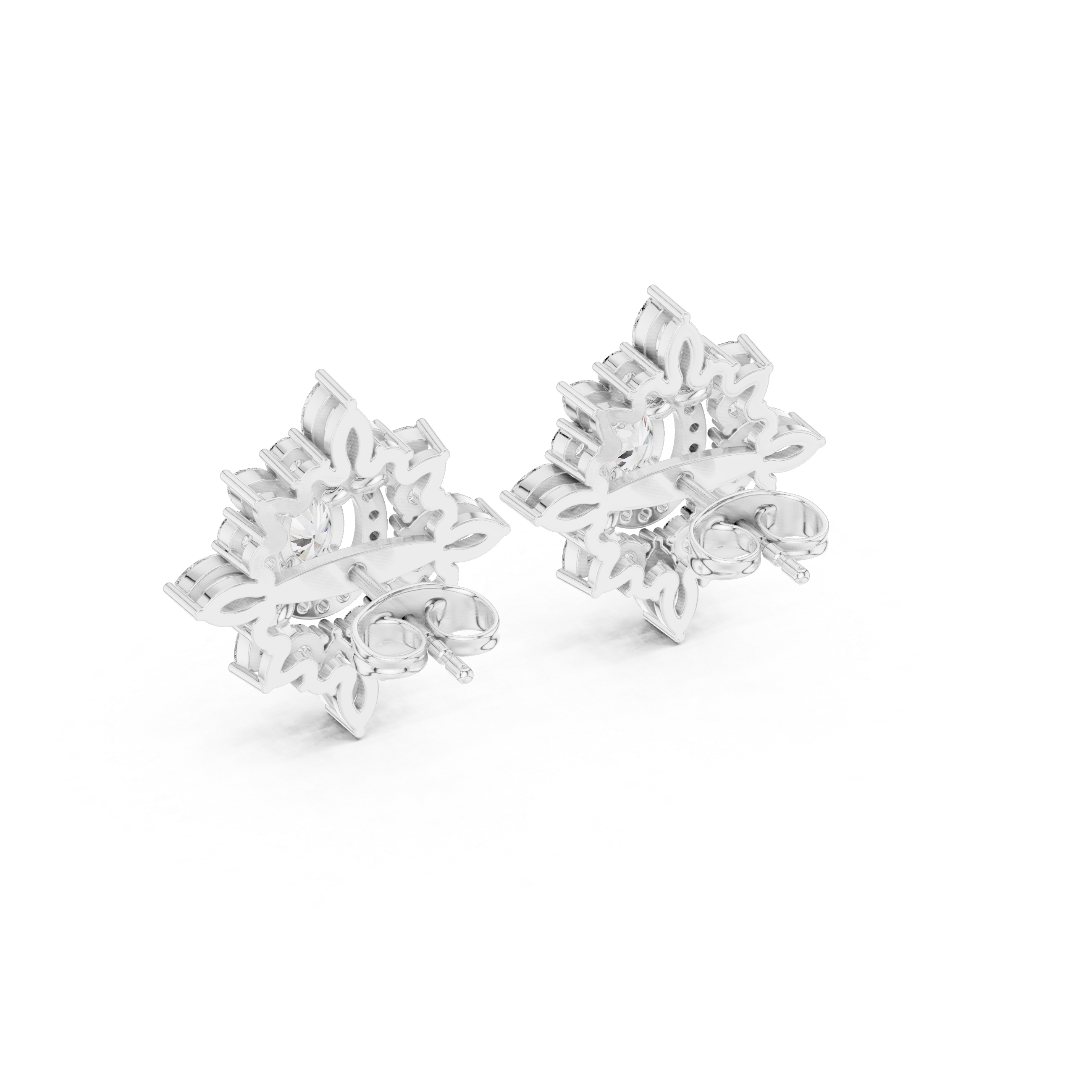 1.94ct Natural Diamond Stud Earrings – Multi-Shape Design, J/VS1 Quality