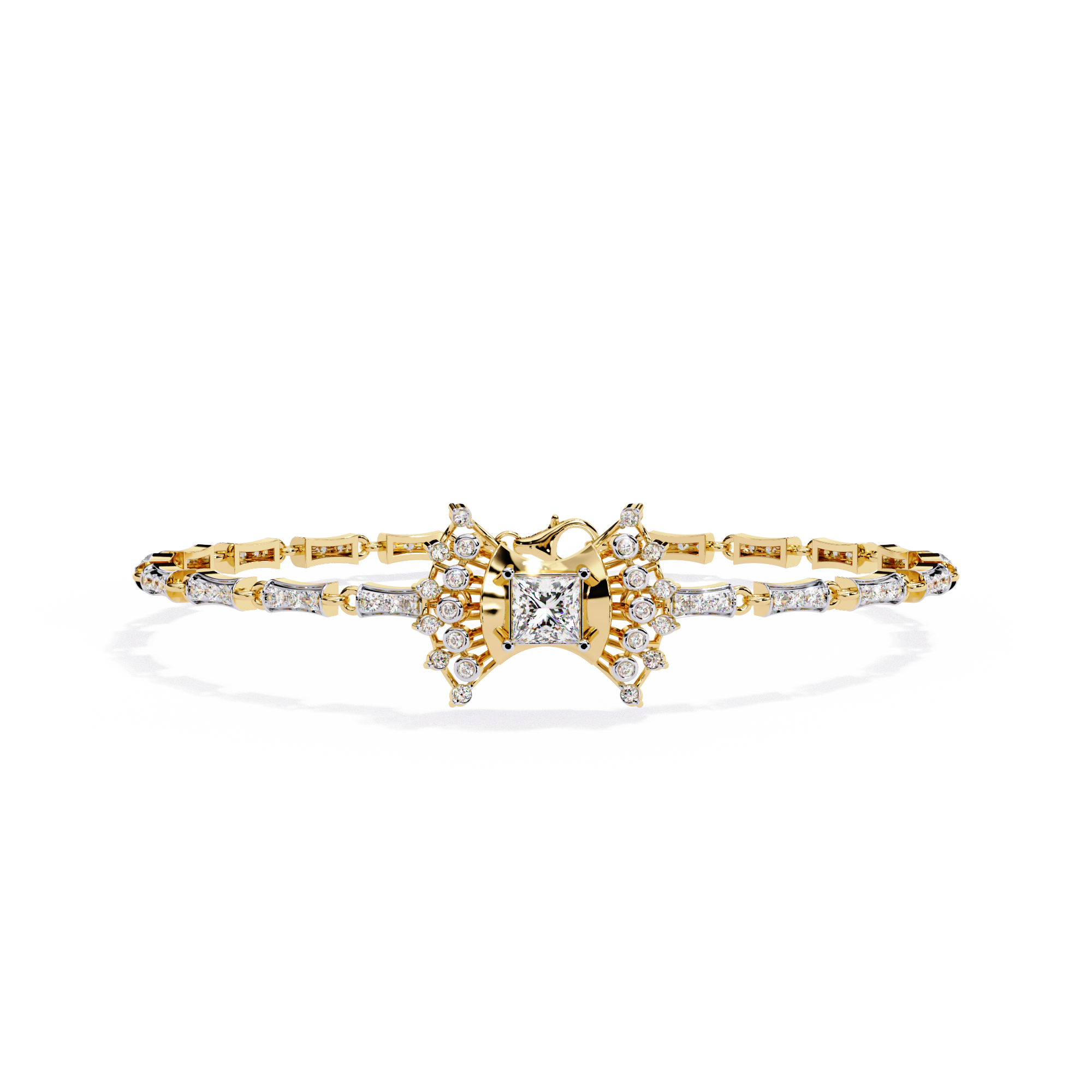 Solitairekart 1.65ct Bow Design Natural Diamond Bracelet-HI Color, VS-SI Clarity