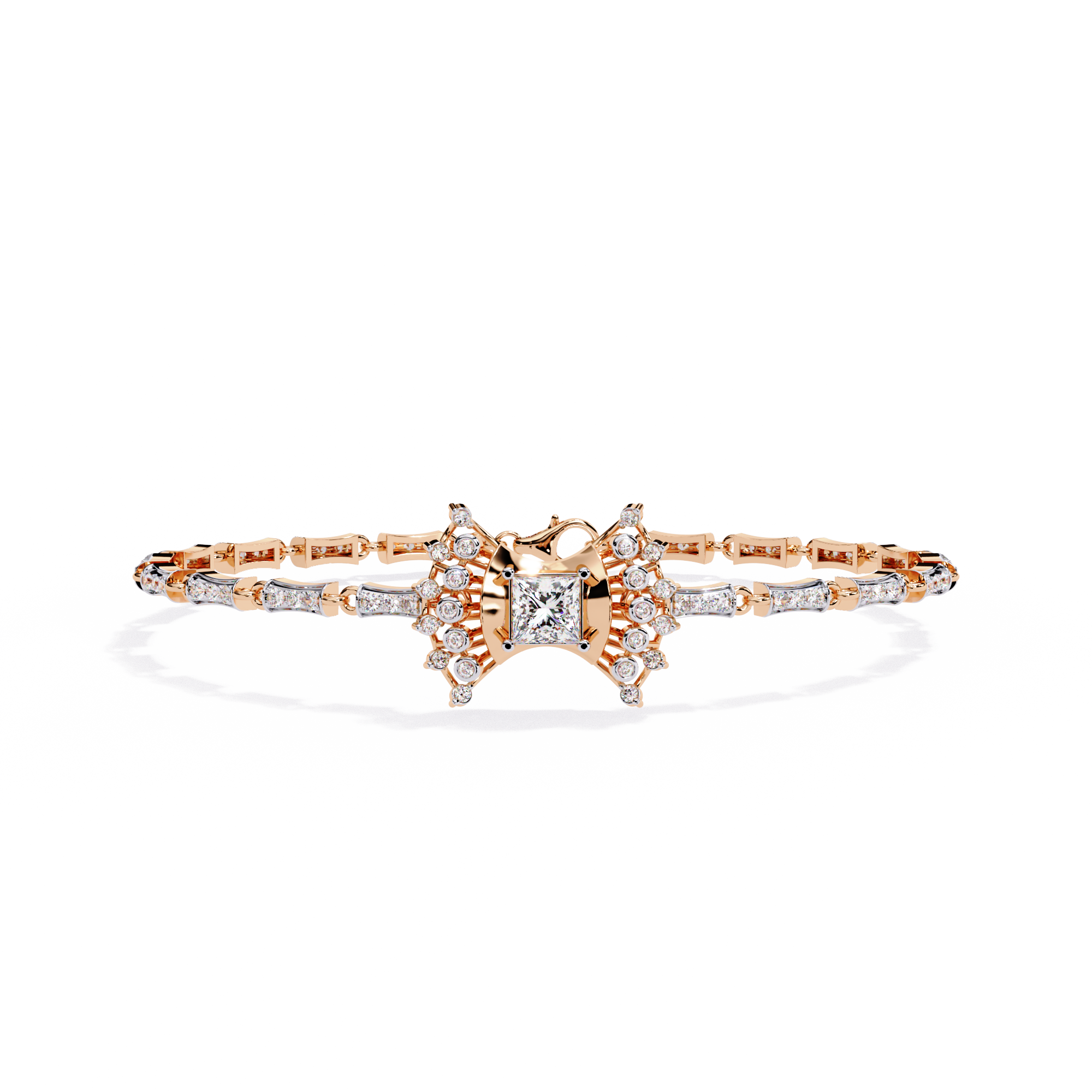 Solitairekart 1.65ct Bow Design Natural Diamond Bracelet-HI Color, VS-SI Clarity