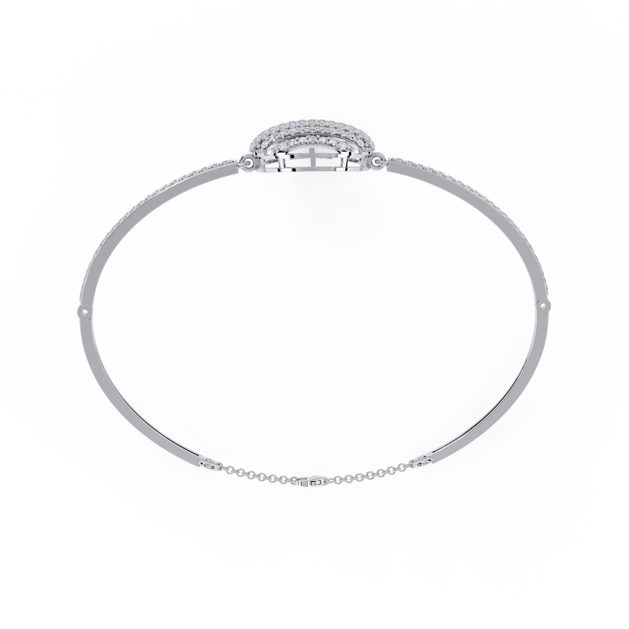 Solitairekart 0.66ct Celestial Orbit Natural Diamond Bracelet-HI Color, VS-SI Clarity