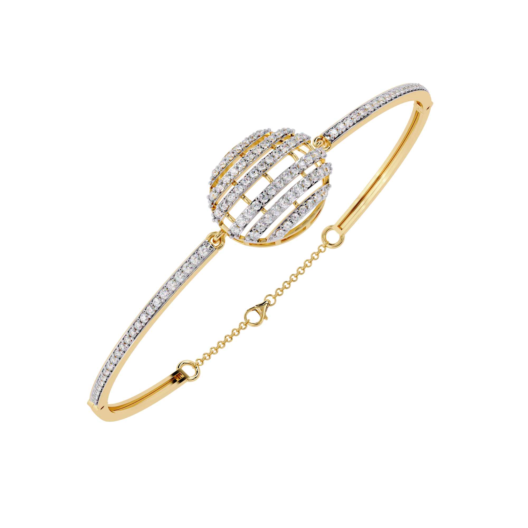 Solitairekart 0.66ct Celestial Orbit Natural Diamond Bracelet-HI Color, VS-SI Clarity