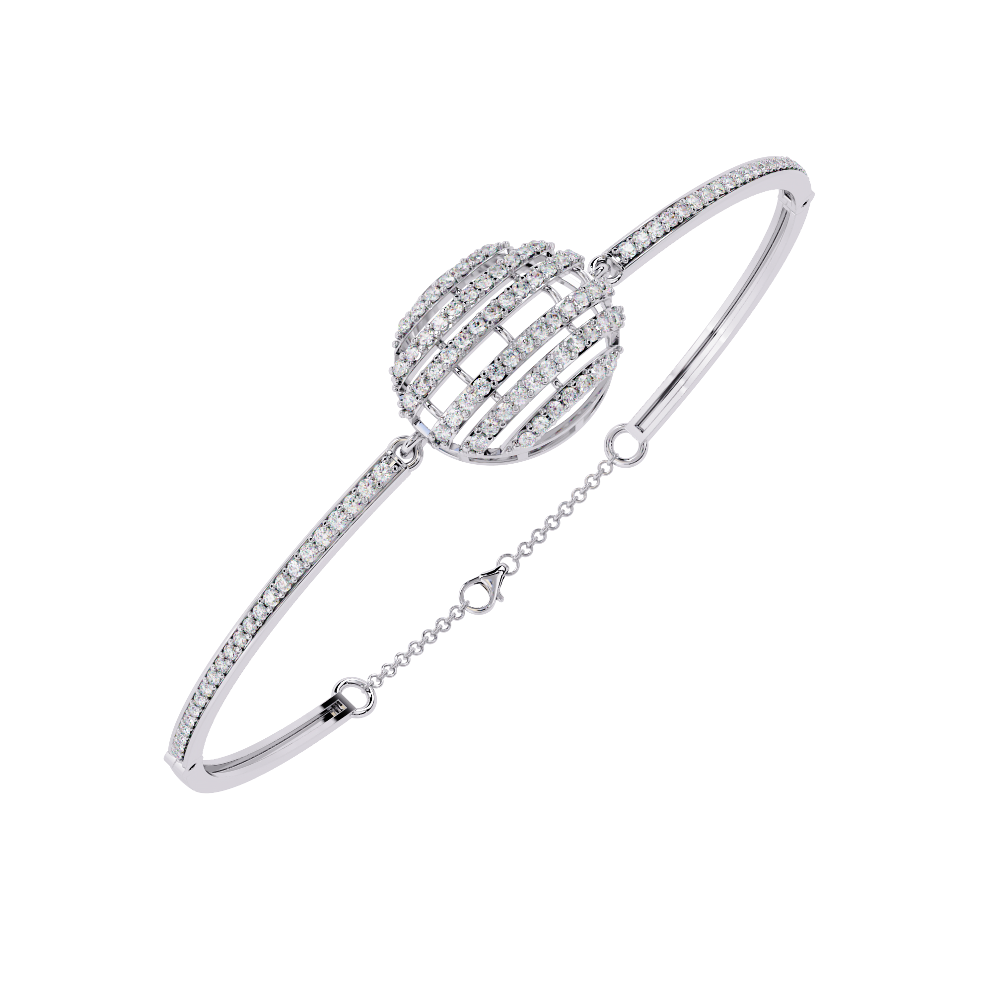 Solitairekart 0.66ct Celestial Orbit Natural Diamond Bracelet-HI Color, VS-SI Clarity