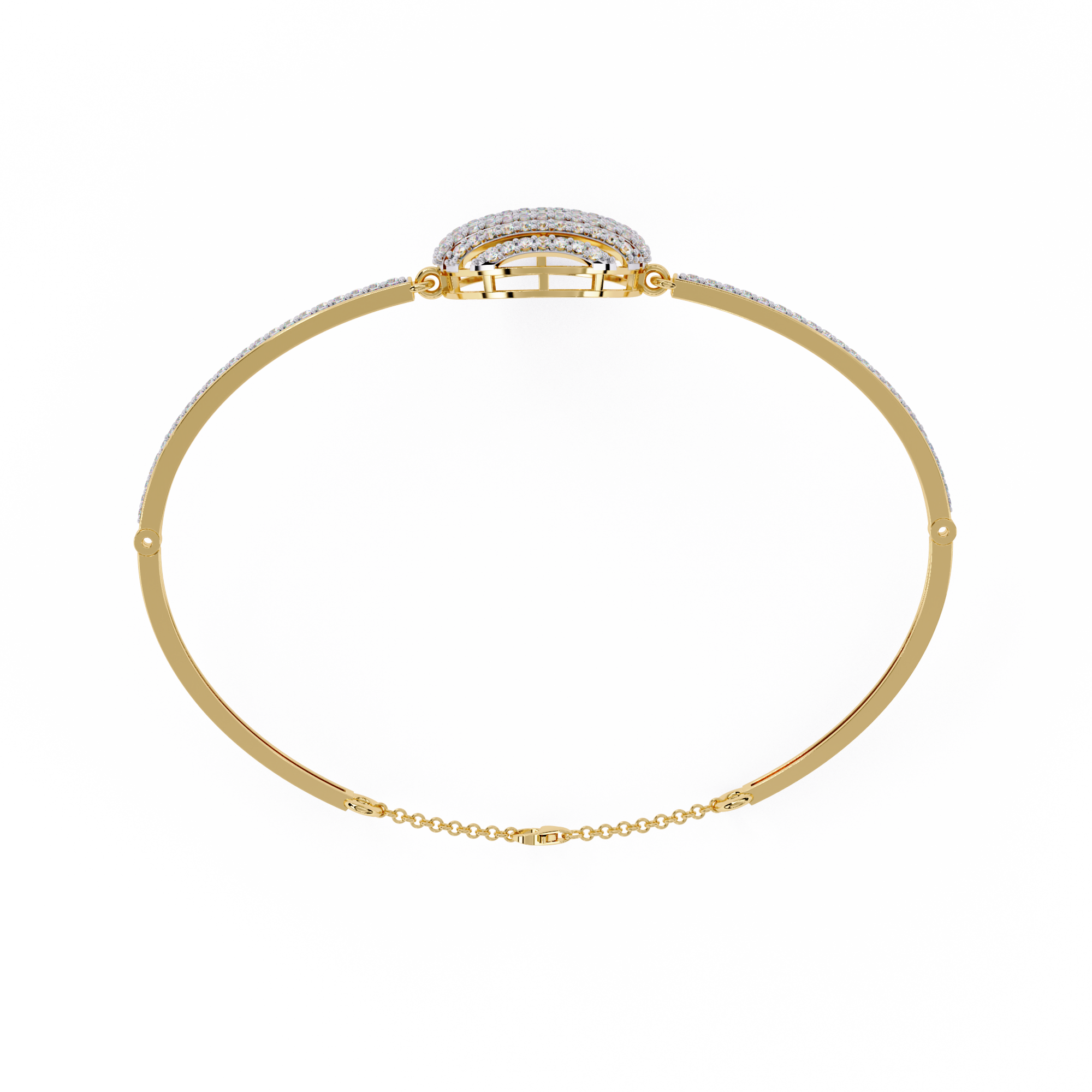 Solitairekart 0.66ct Celestial Orbit Natural Diamond Bracelet-HI Color, VS-SI Clarity