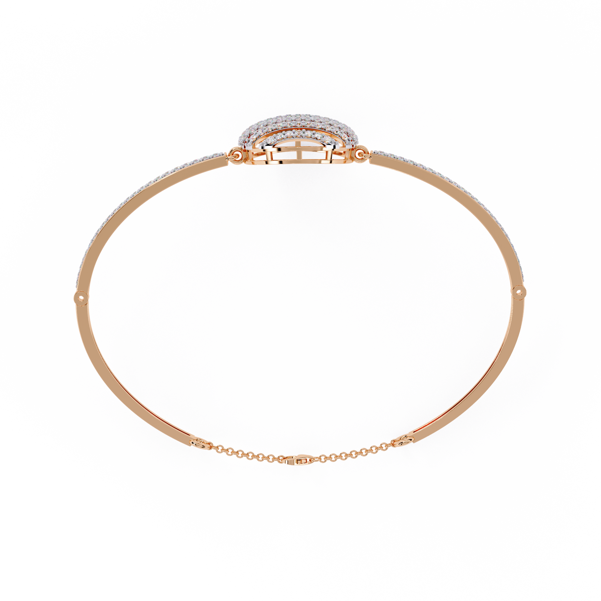 Solitairekart 0.66ct Celestial Orbit Natural Diamond Bracelet-HI Color, VS-SI Clarity