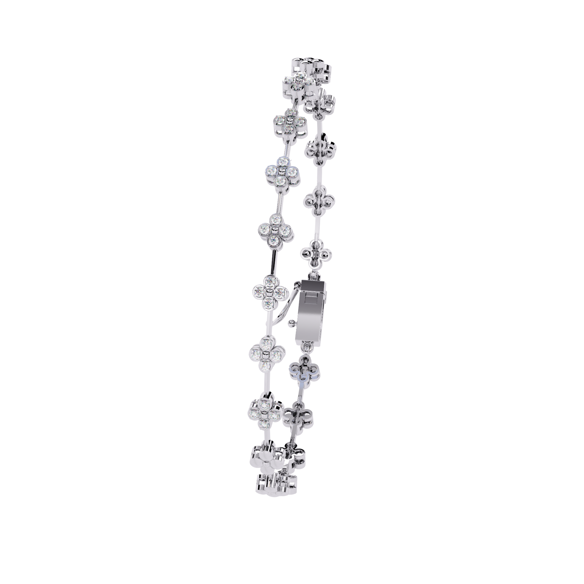 Solitairekart 0.23ct Flora Diamond Tennis Bracelet-HI Color, VS-SI Clarity