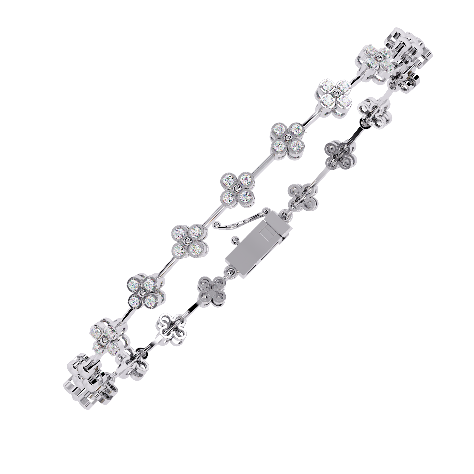 Solitairekart 0.23ct Flora Diamond Tennis Bracelet-HI Color, VS-SI Clarity