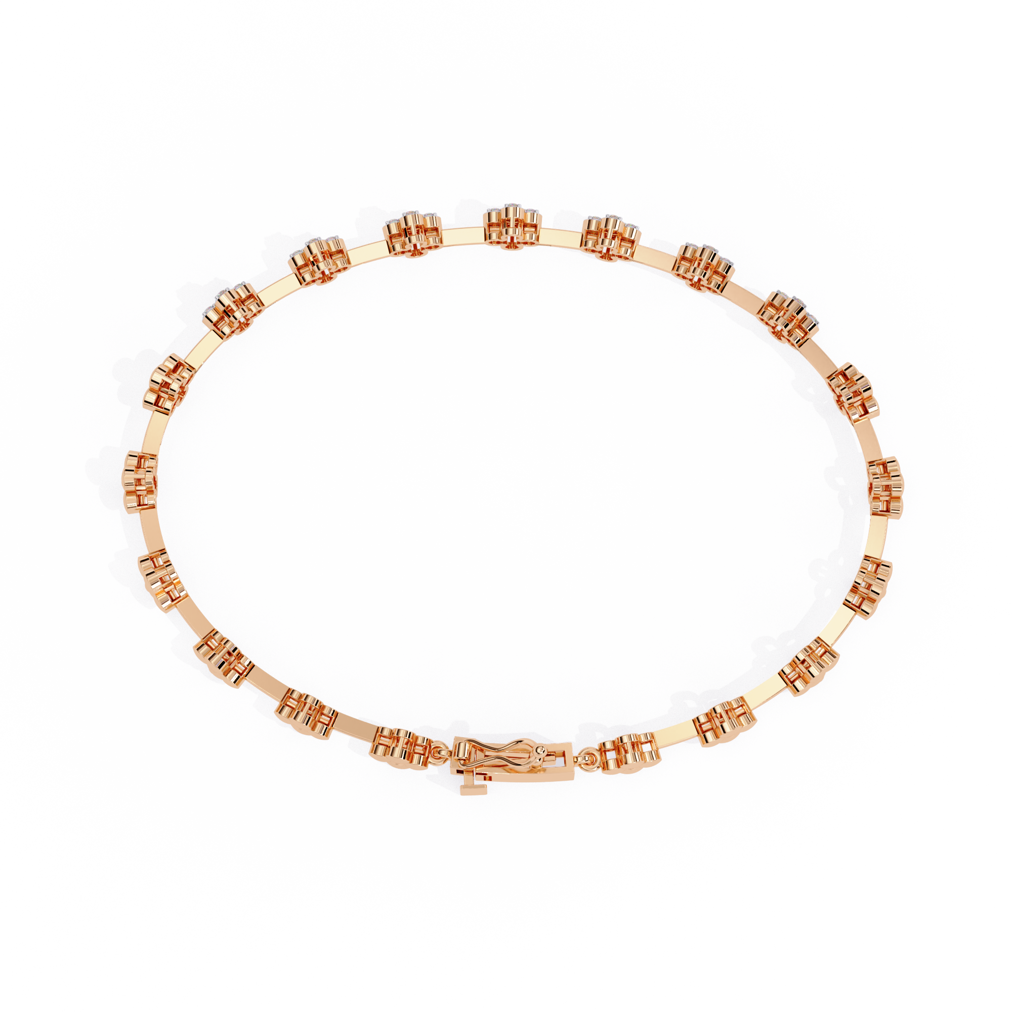 Solitairekart 0.23ct Flora Diamond Tennis Bracelet-HI Color, VS-SI Clarity