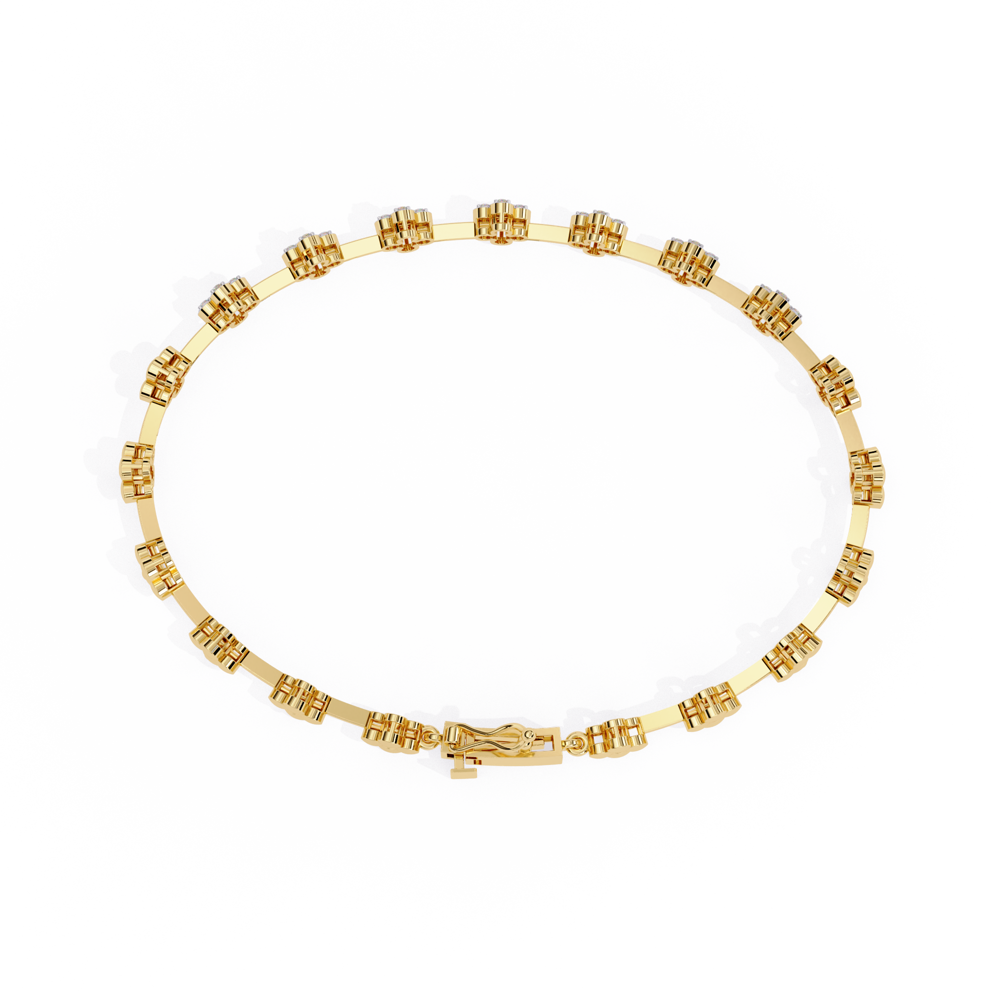 Solitairekart 0.23ct Flora Diamond Tennis Bracelet-HI Color, VS-SI Clarity