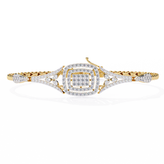 Solitairekart 1.07ctCubic Halo Natural Diamond Bracelet-HI Color, VS-SI Clarity