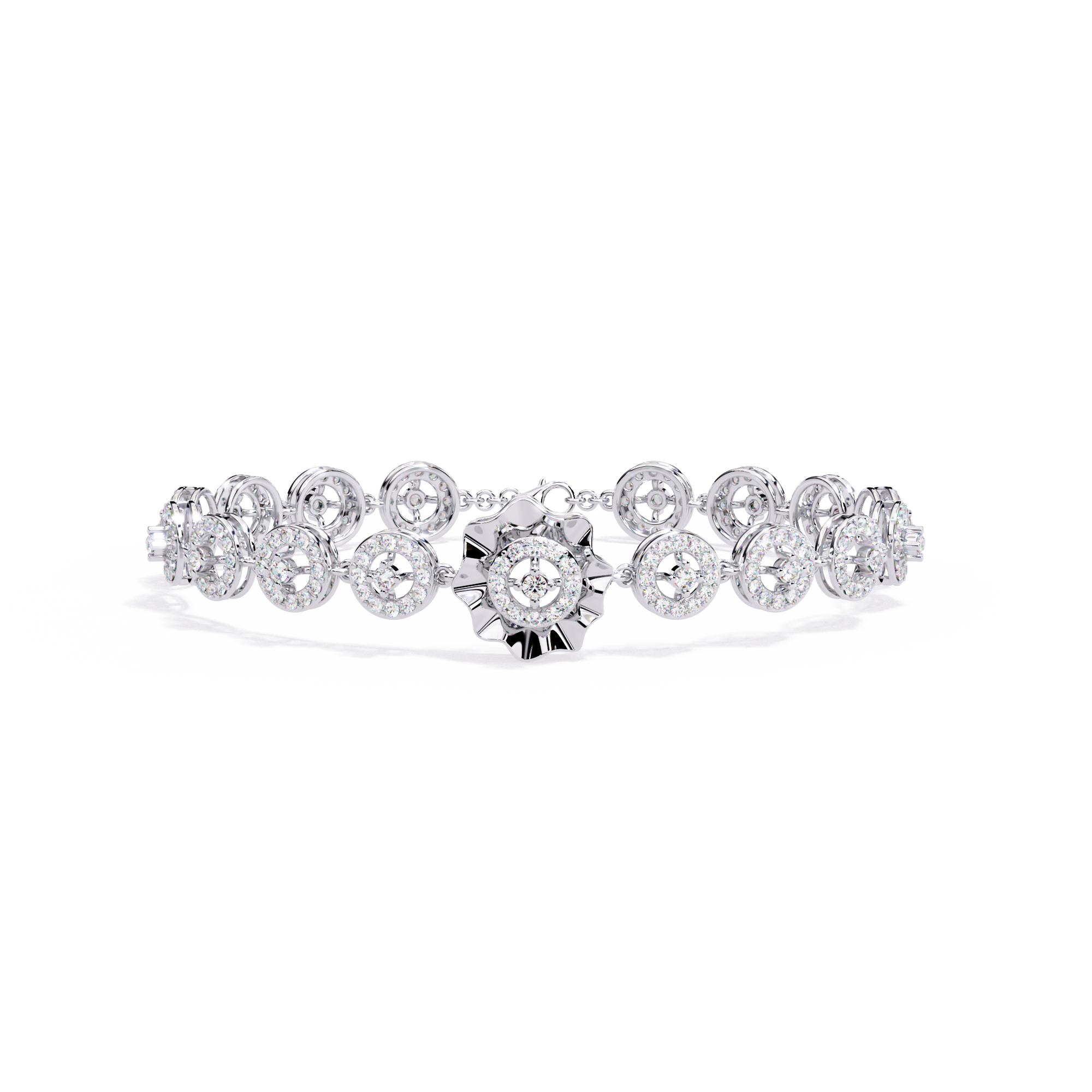 Solitairekart 2.16ct Eternity Link Natural Diamond Bracelet-HI Color, VS-SI Clarity