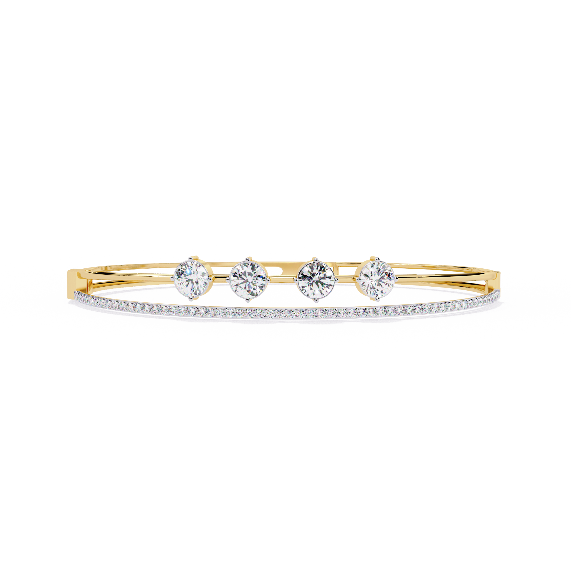 Solitairekart 2.32ct Four-Stone Diamond Bracelet-HI Color, VS-SI Clarity
