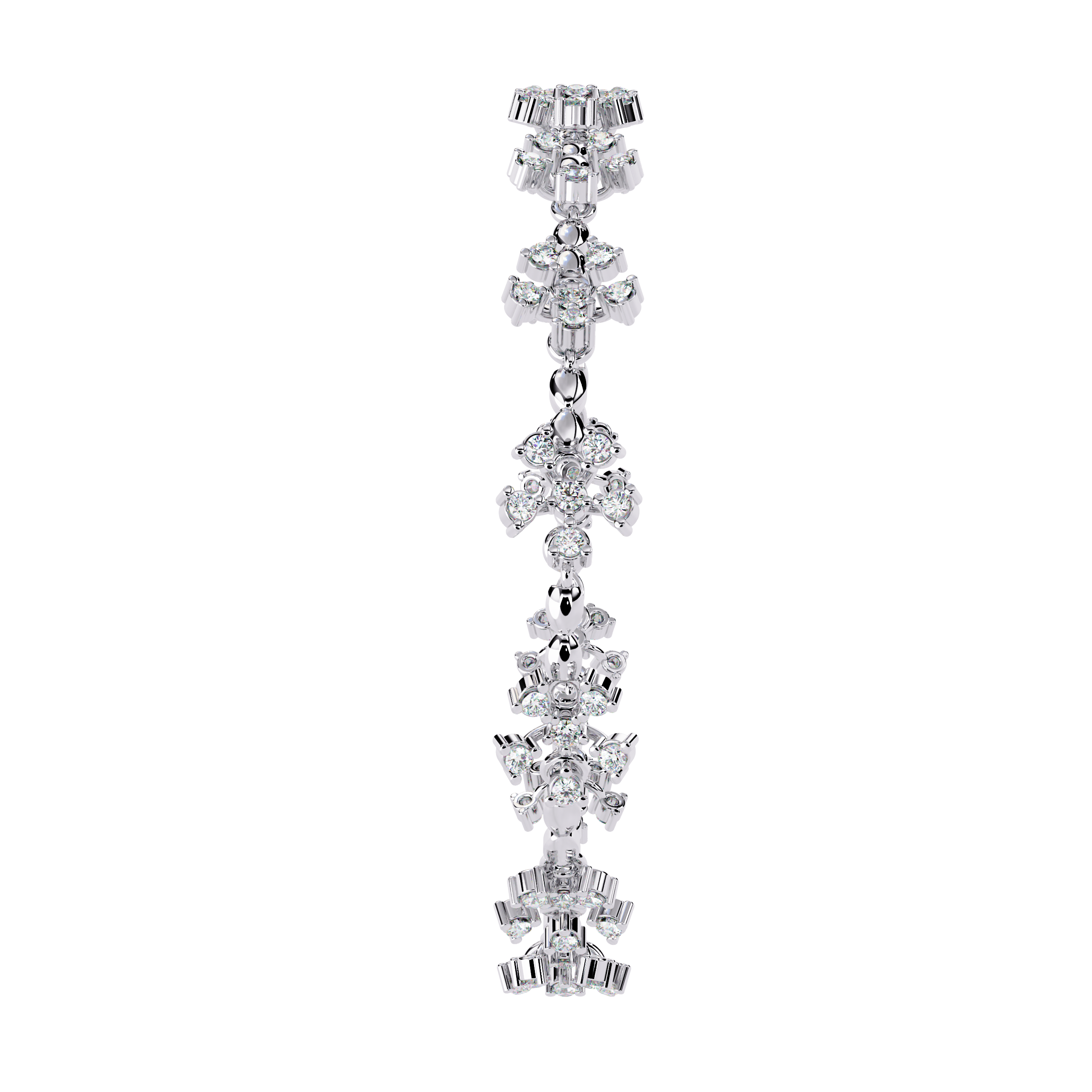 Solitairekart 0.91ct Floral Burst Natural Diamond Bracelet-HI Color, VS-SI Clarity