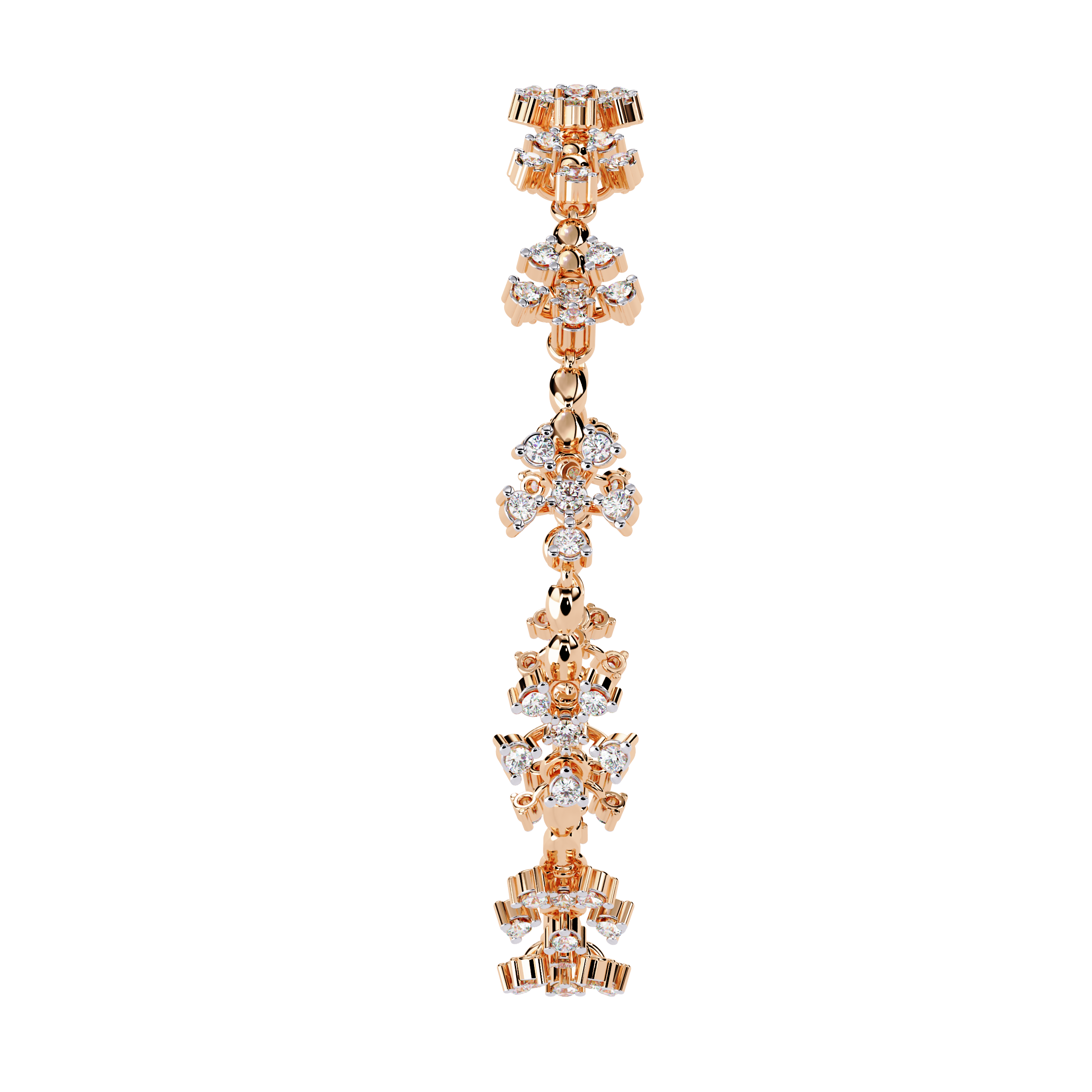 Solitairekart 0.91ct Floral Burst Natural Diamond Bracelet-HI Color, VS-SI Clarity